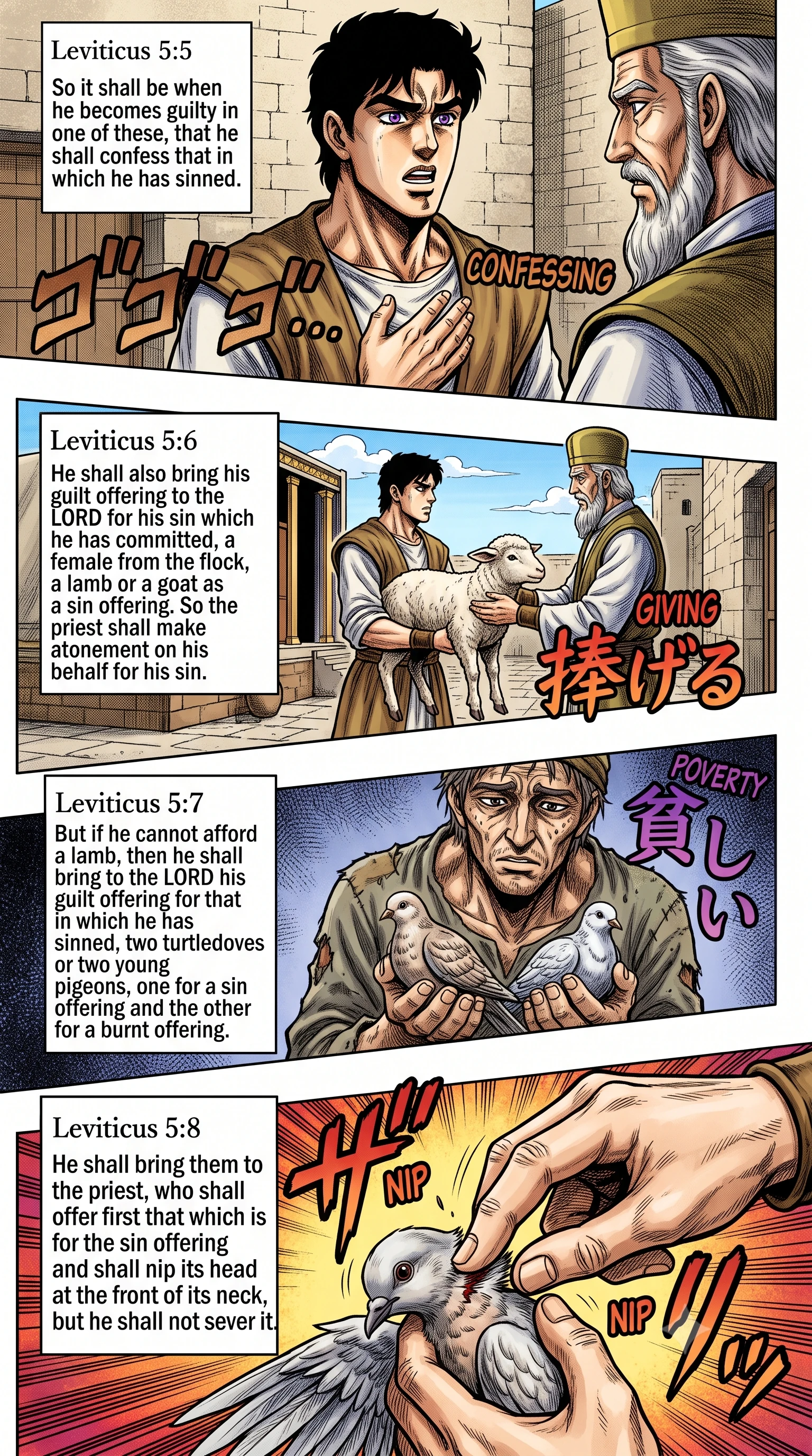 Leviticus 5 illustration: Confession and the Offering of the Poor