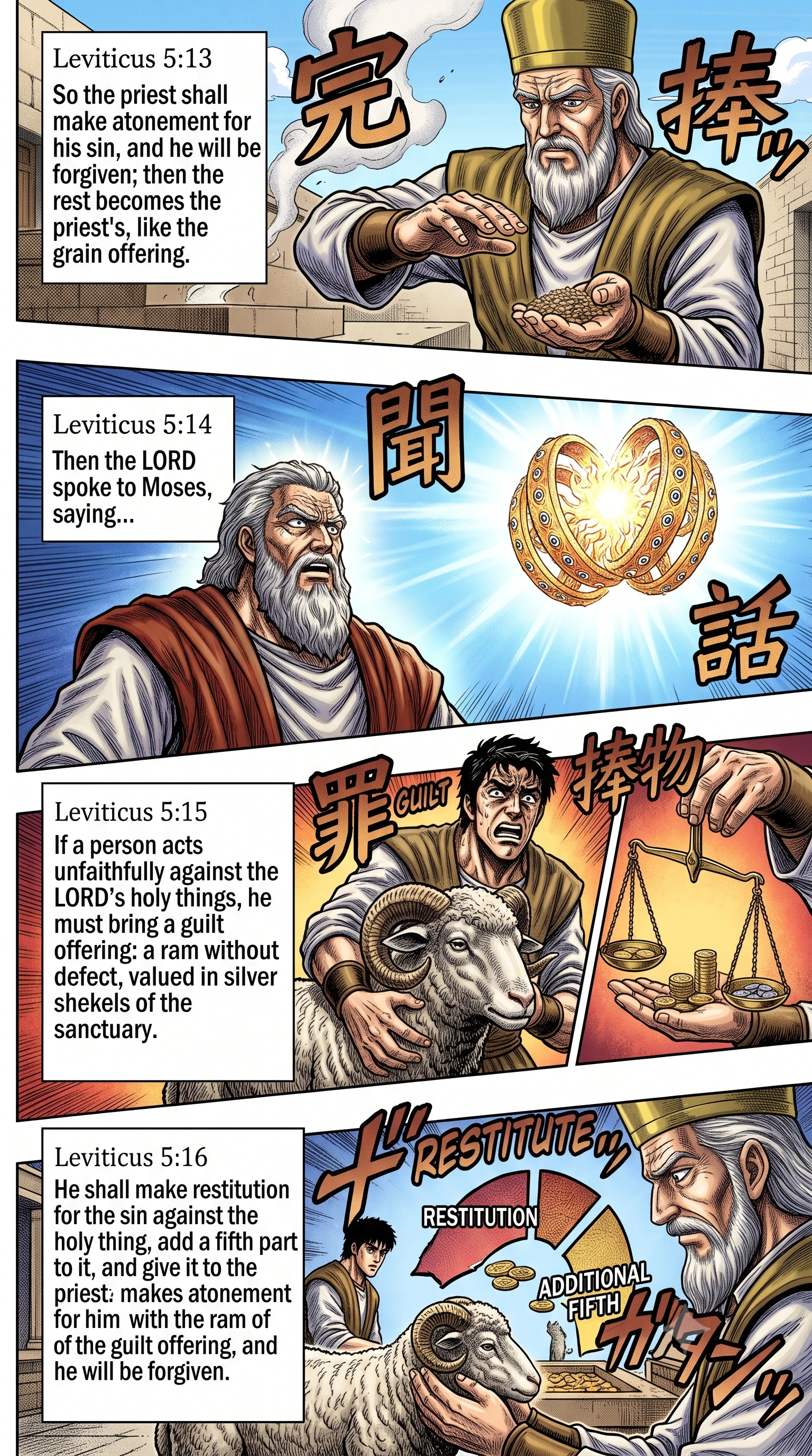 Leviticus 5 illustration: Restitution for Sins Against Holy Things