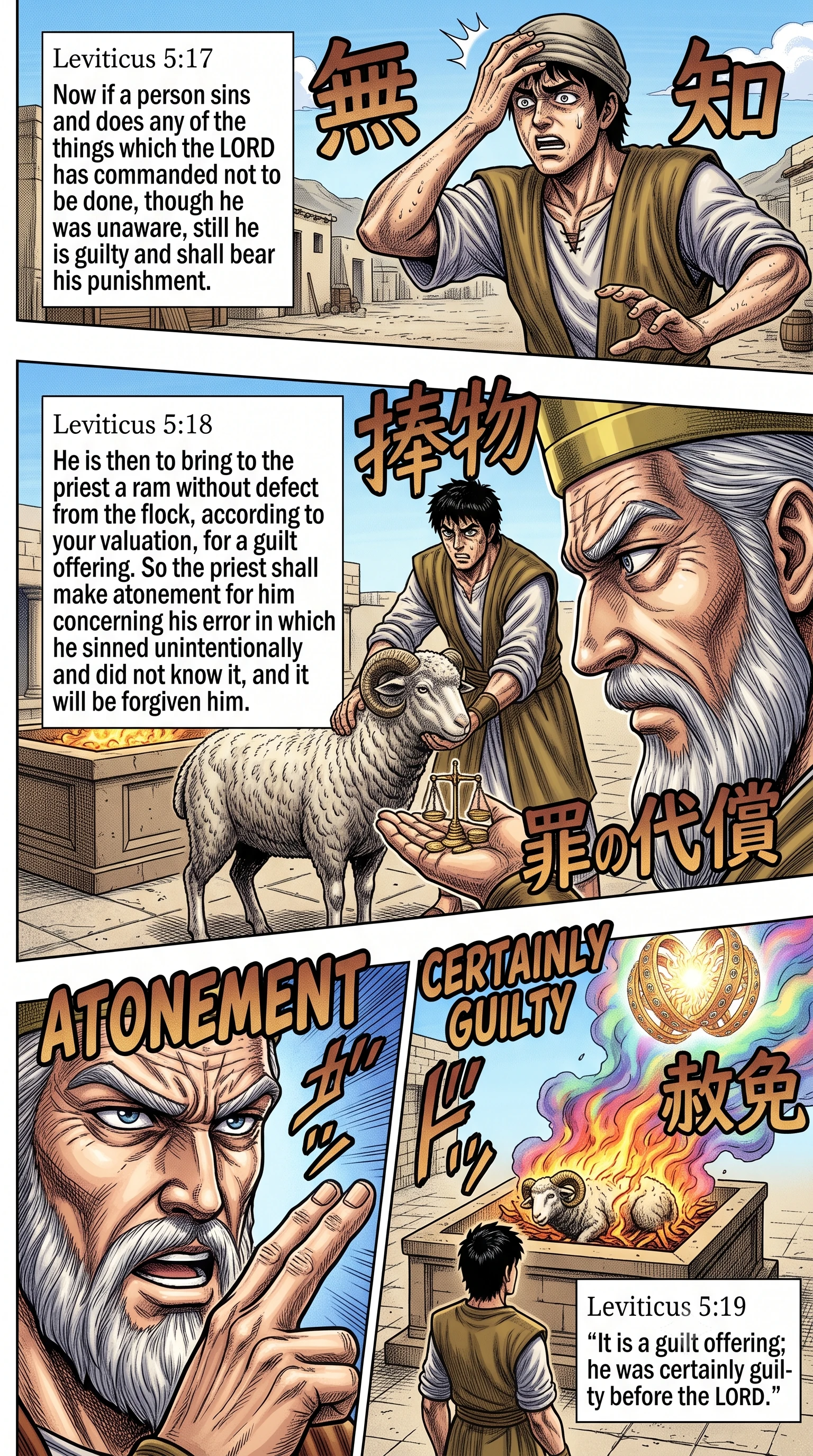 Leviticus 5 illustration: Unintentional Sin and the Guilt Offering