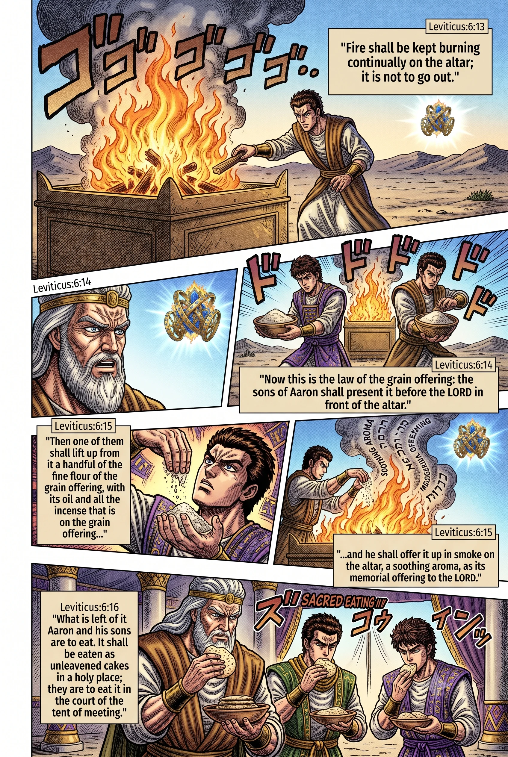 Leviticus 6 illustration: The Grain Offering's Memorial Portion