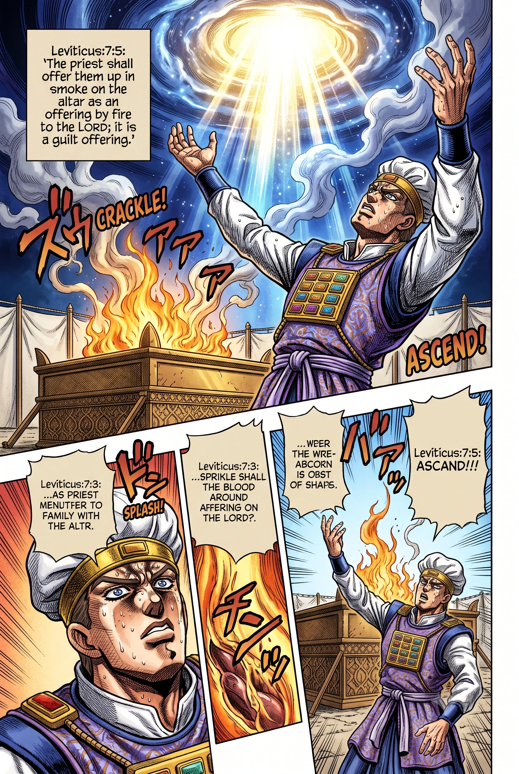 Leviticus 7 illustration: The Priest's Portion and the Hide