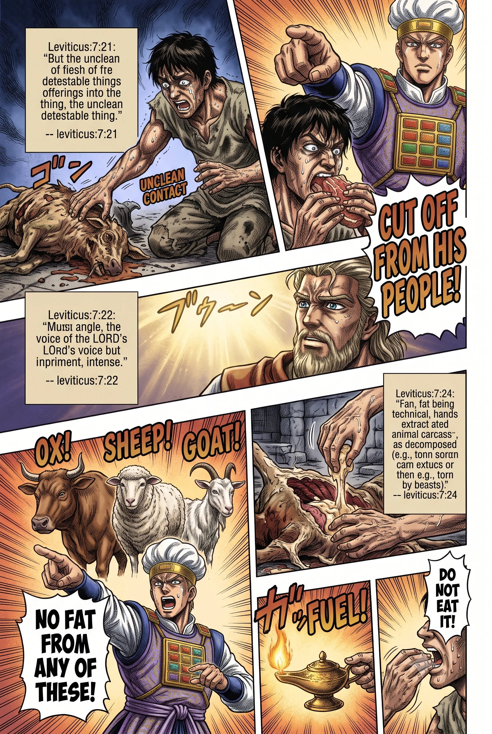 Leviticus 7 illustration: Forbidden Fat and Unclean Contact
