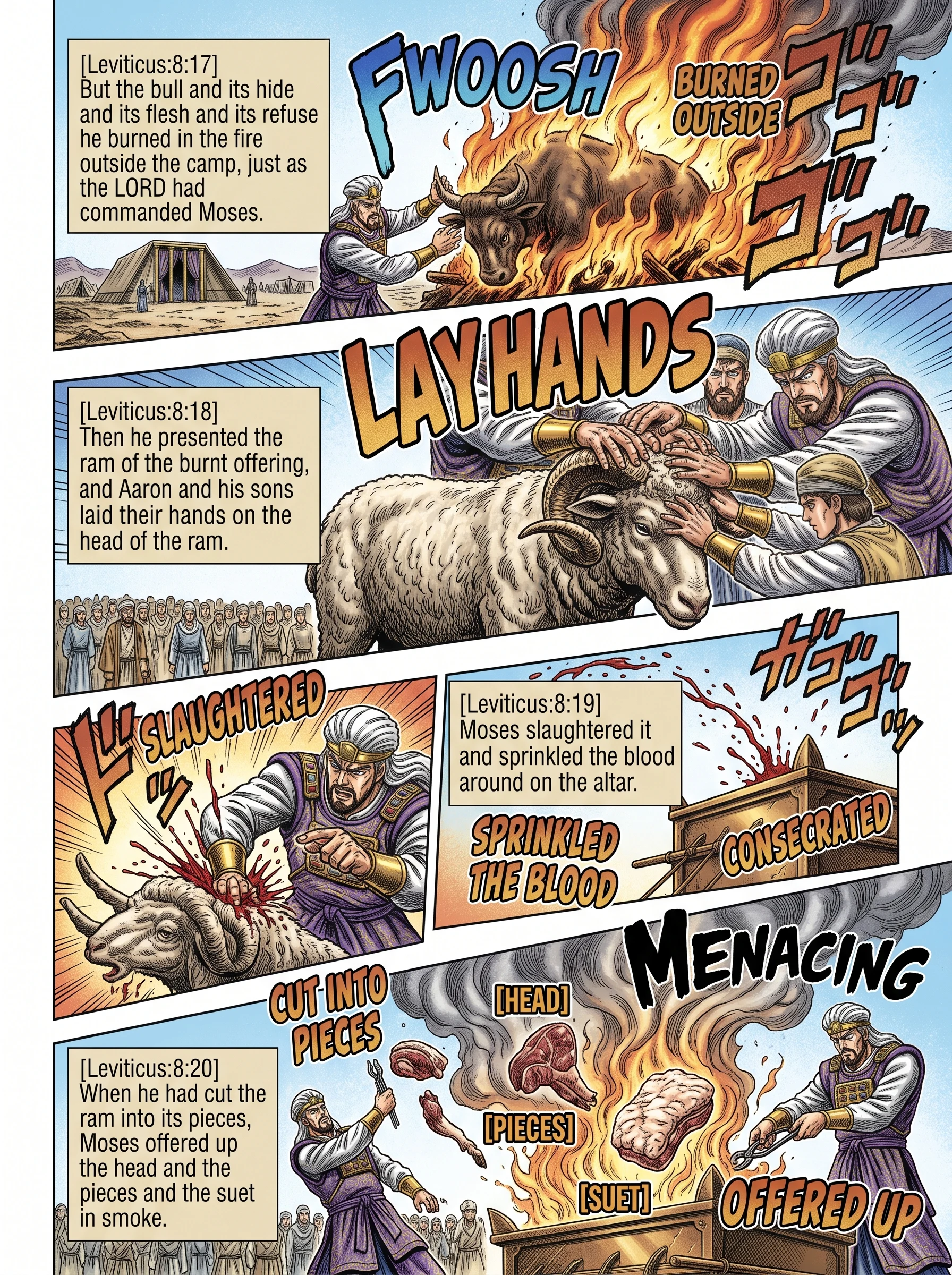Leviticus 8 illustration: The Ram of the Burnt Offering