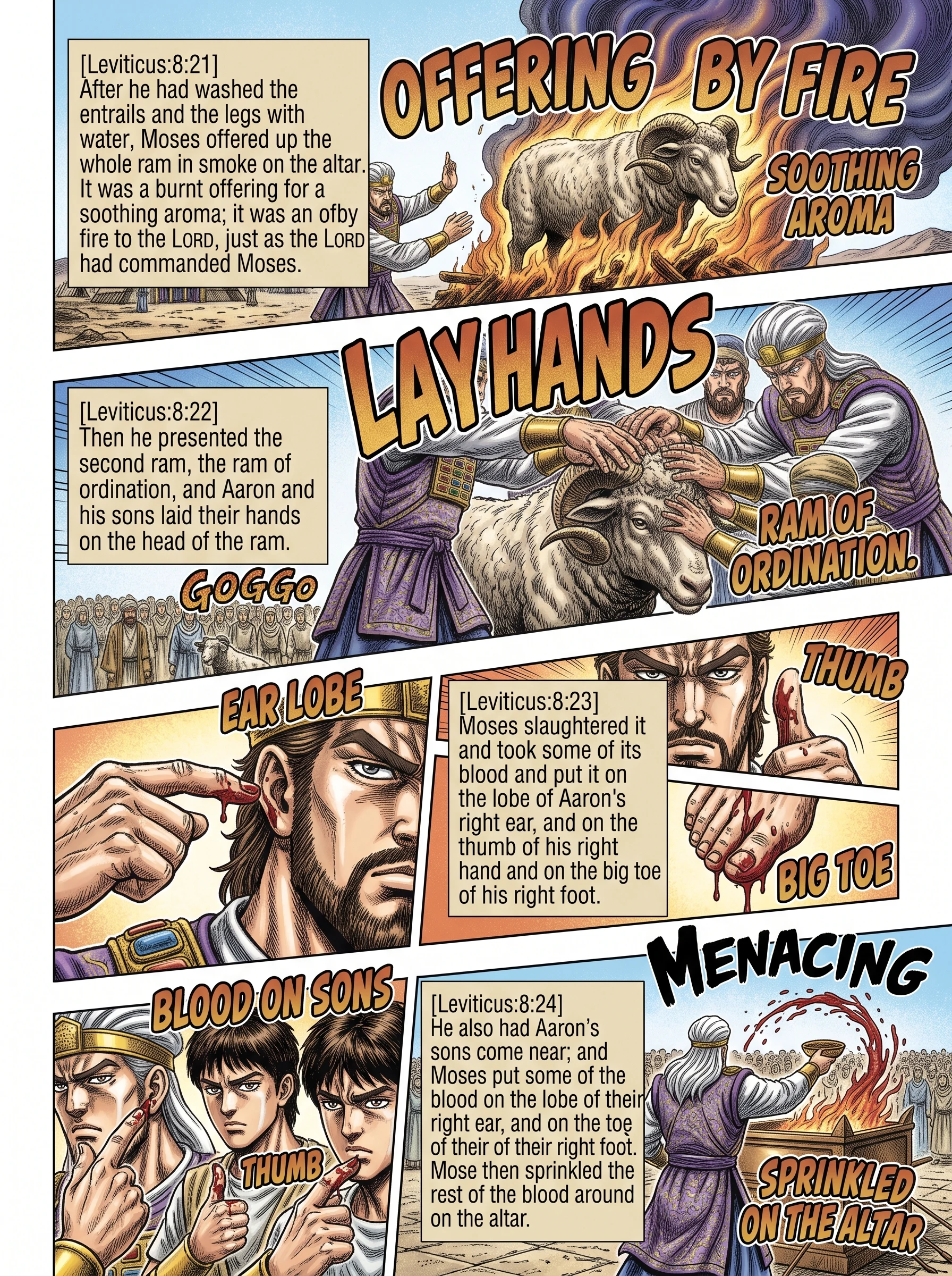 Leviticus 8 illustration: Blood on the Ear, Thumb, and Toe