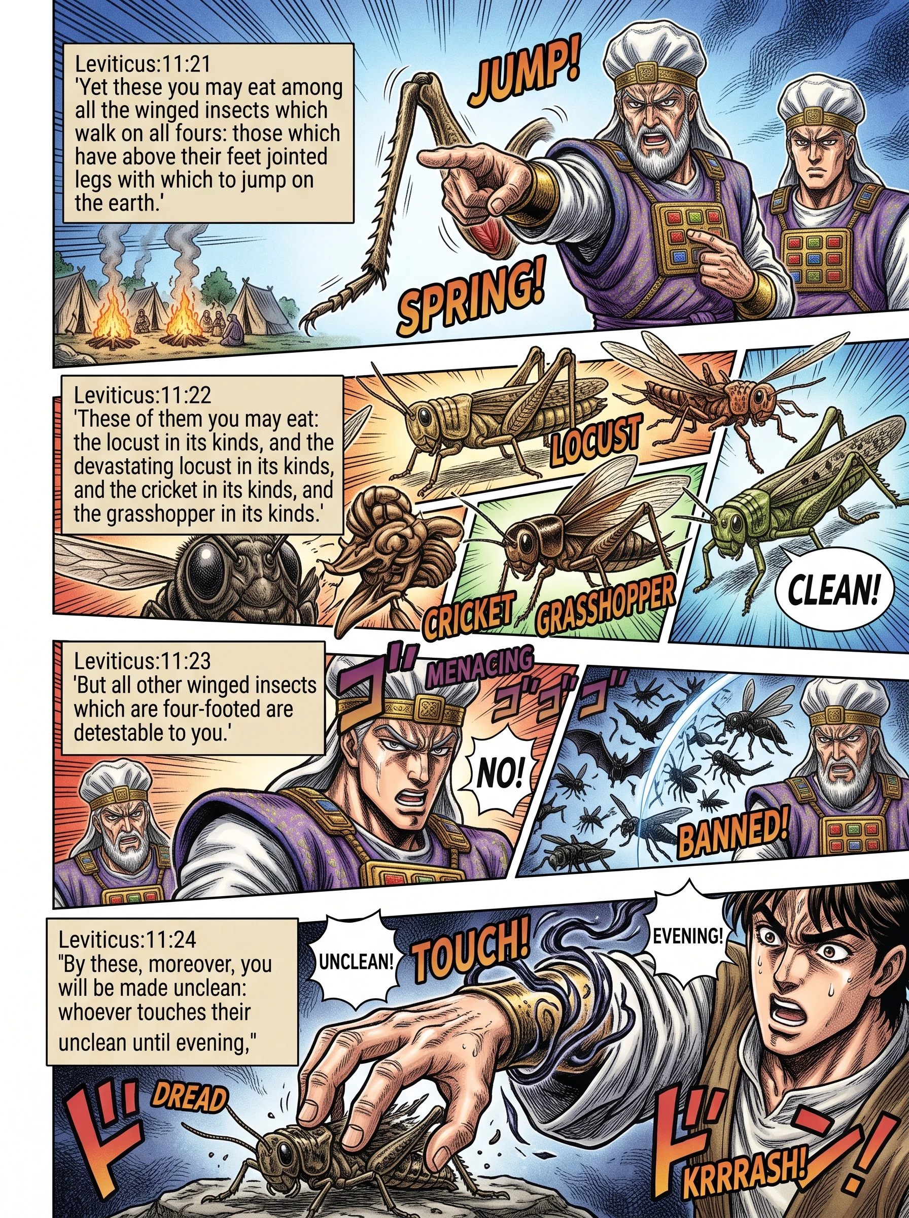 Leviticus 11 illustration: Locusts and Grasshoppers May Be Eaten