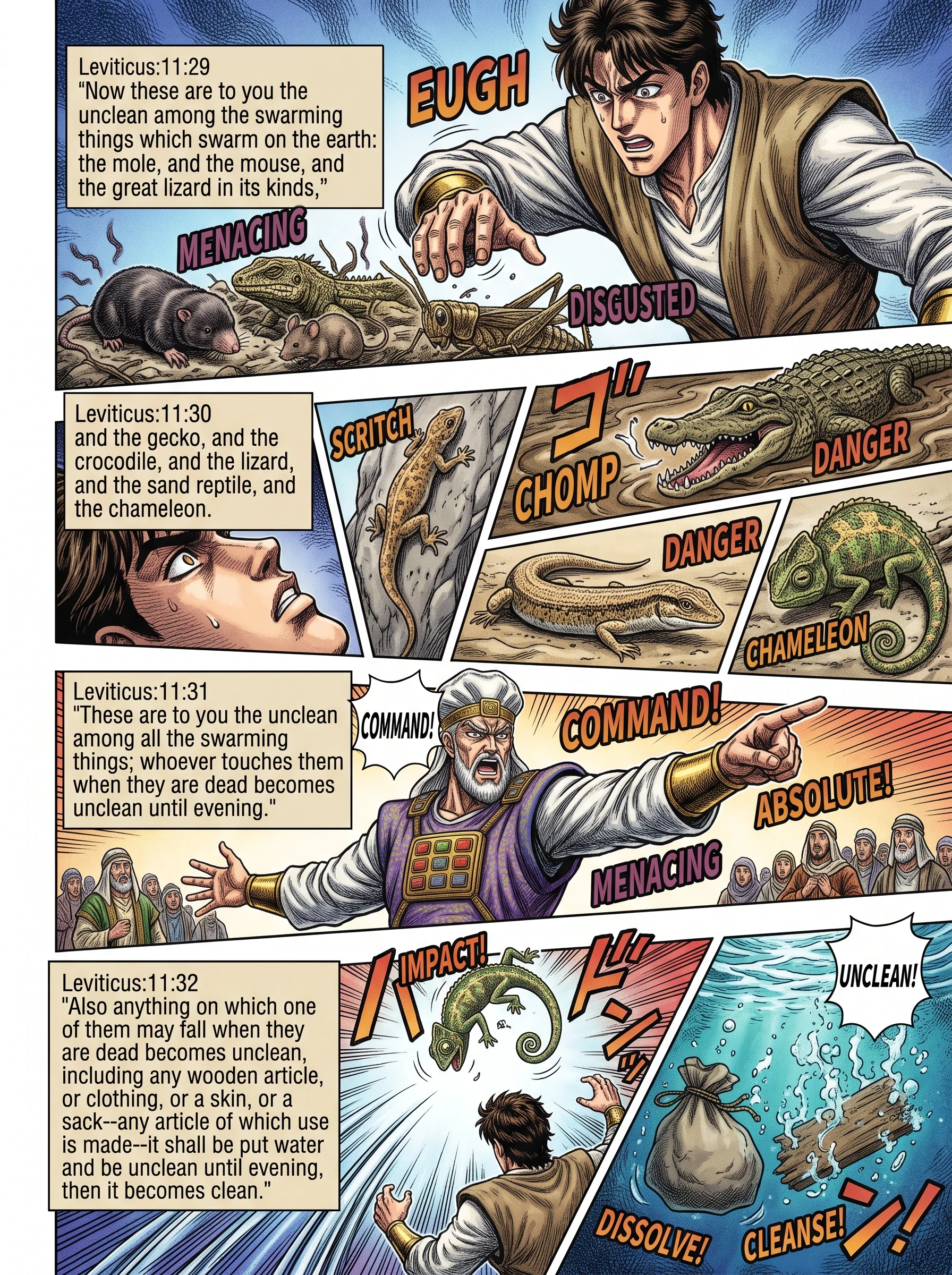 Leviticus 11 illustration: Swarming Creatures That Defile the Land