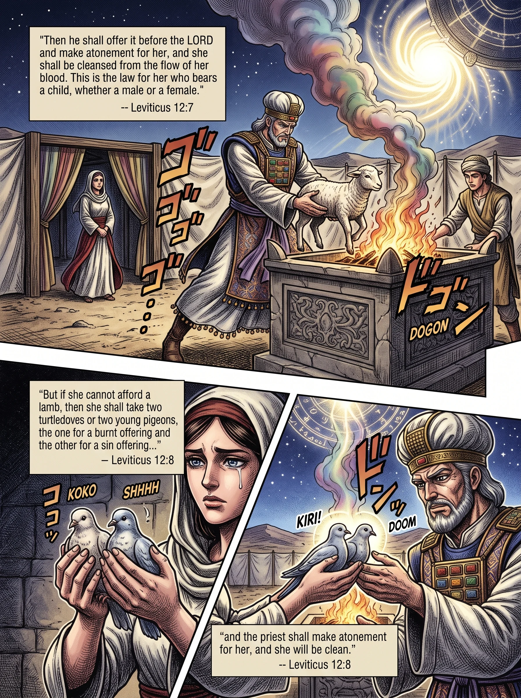Leviticus 12 illustration: Atonement Made; Provision for the Poor