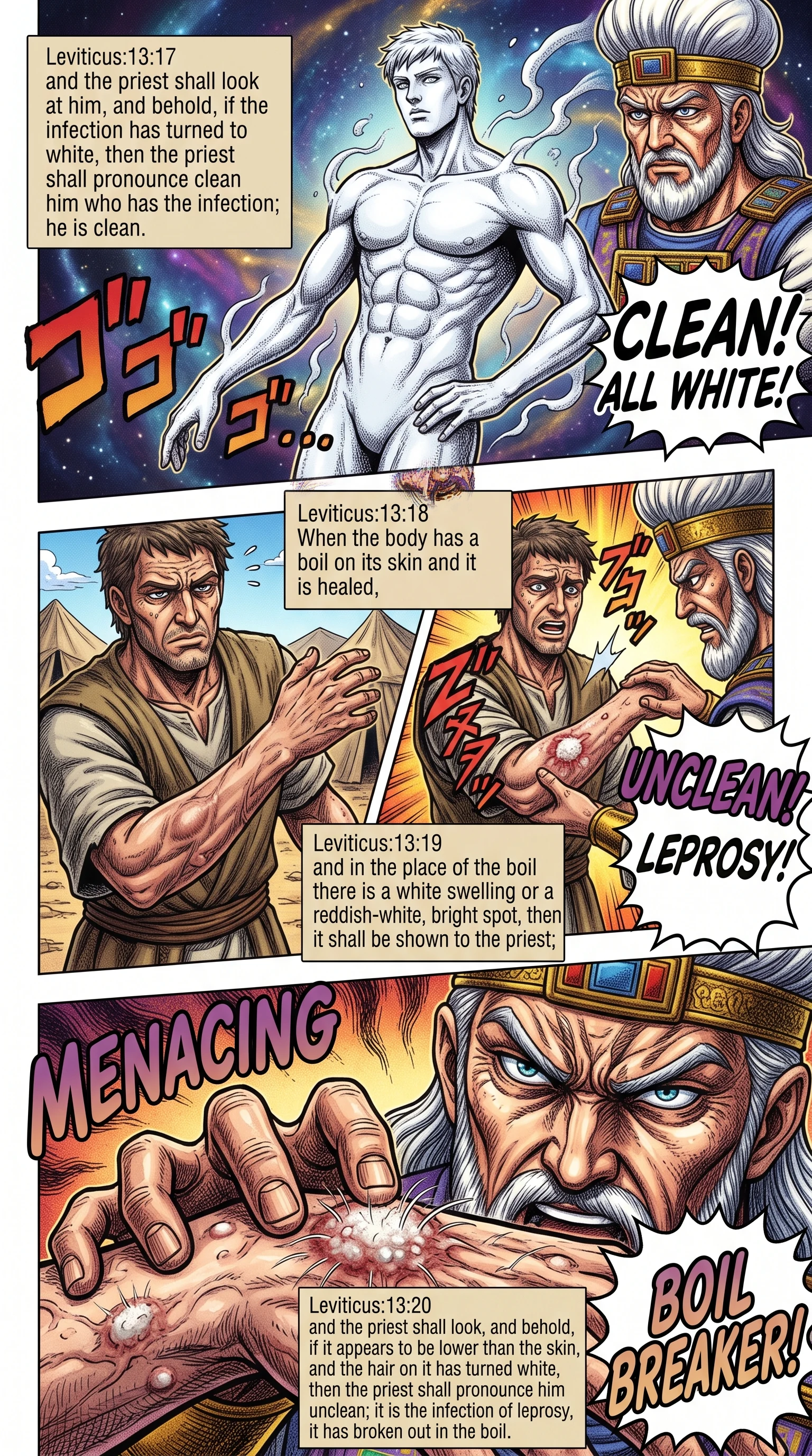 Leviticus 13 illustration: A Boil That Breaks Out in Leprosy