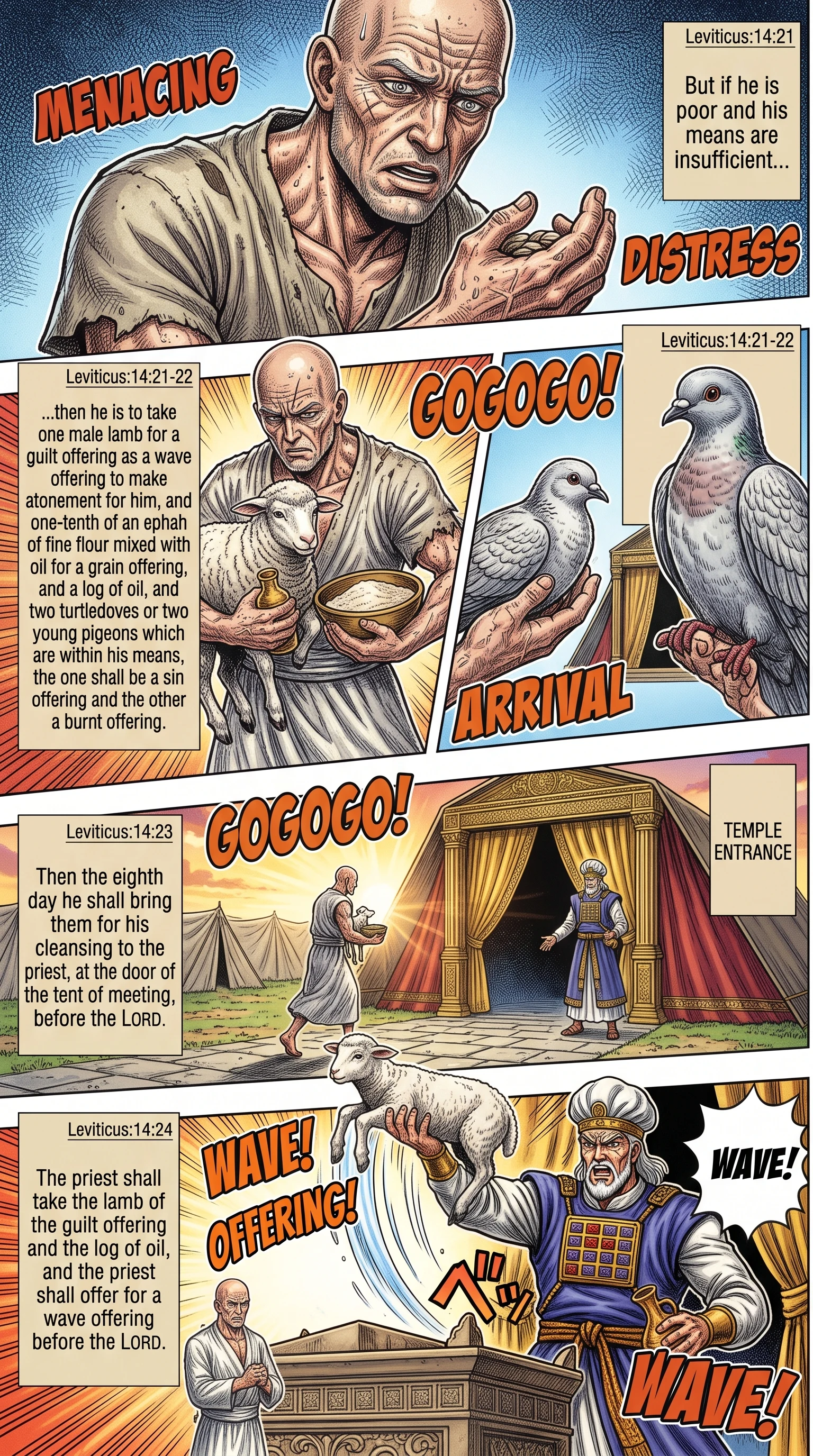 Leviticus 14 illustration: Provision for the Poor Man's Cleansing