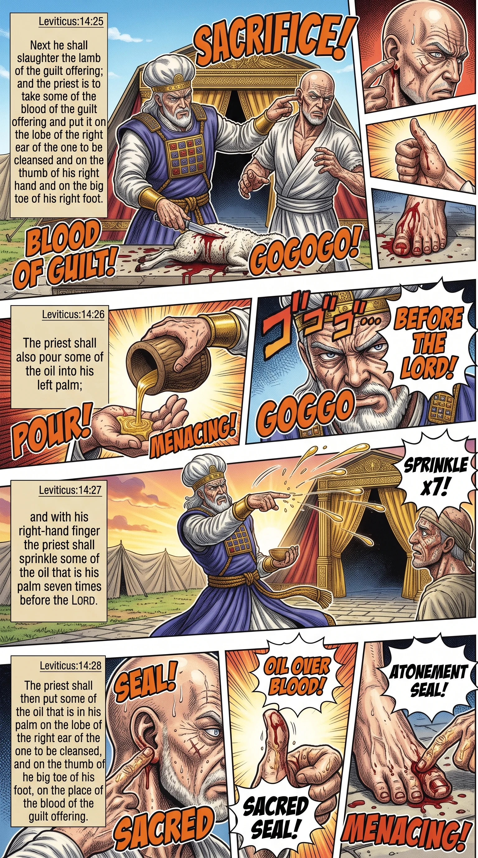 Leviticus 14 illustration: The Poor Man's Guilt Offering Applied