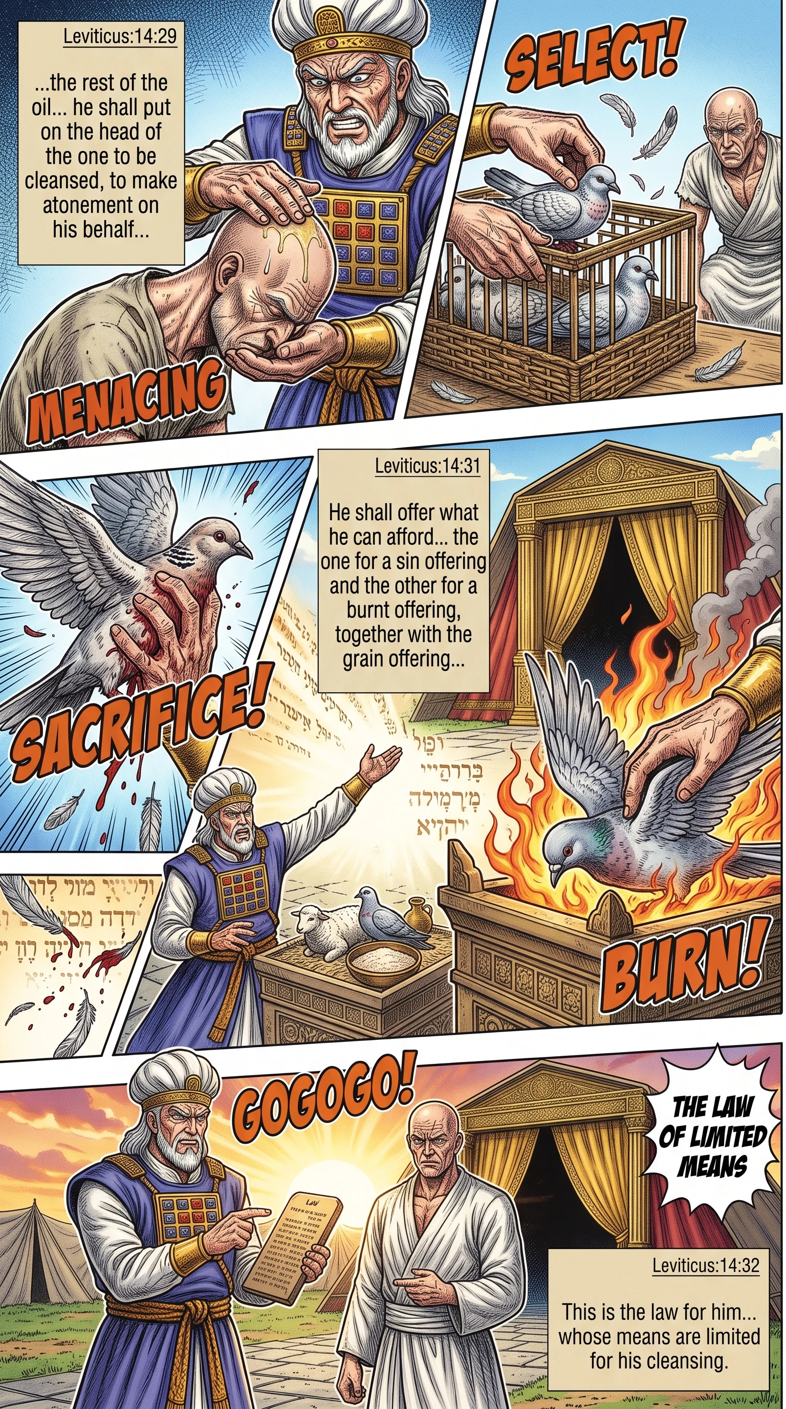 Leviticus 14 illustration: Atonement for Limited Means