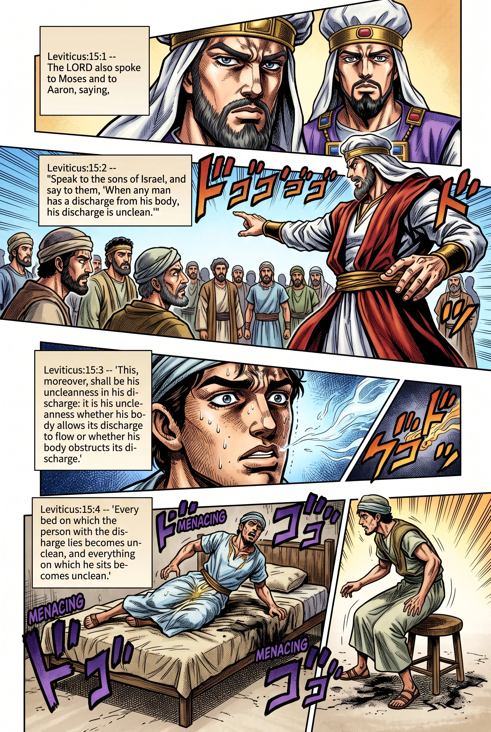 Leviticus 15 illustration: A Man's Discharge Makes Him Unclean