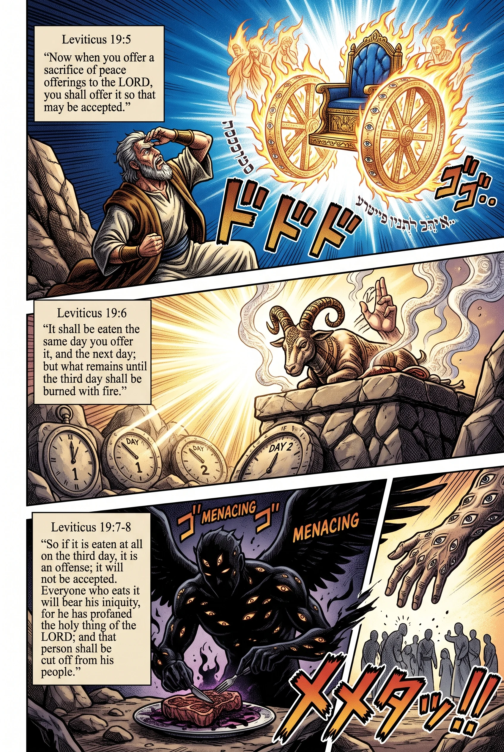 Leviticus 19 illustration: Rules for the Peace Offering