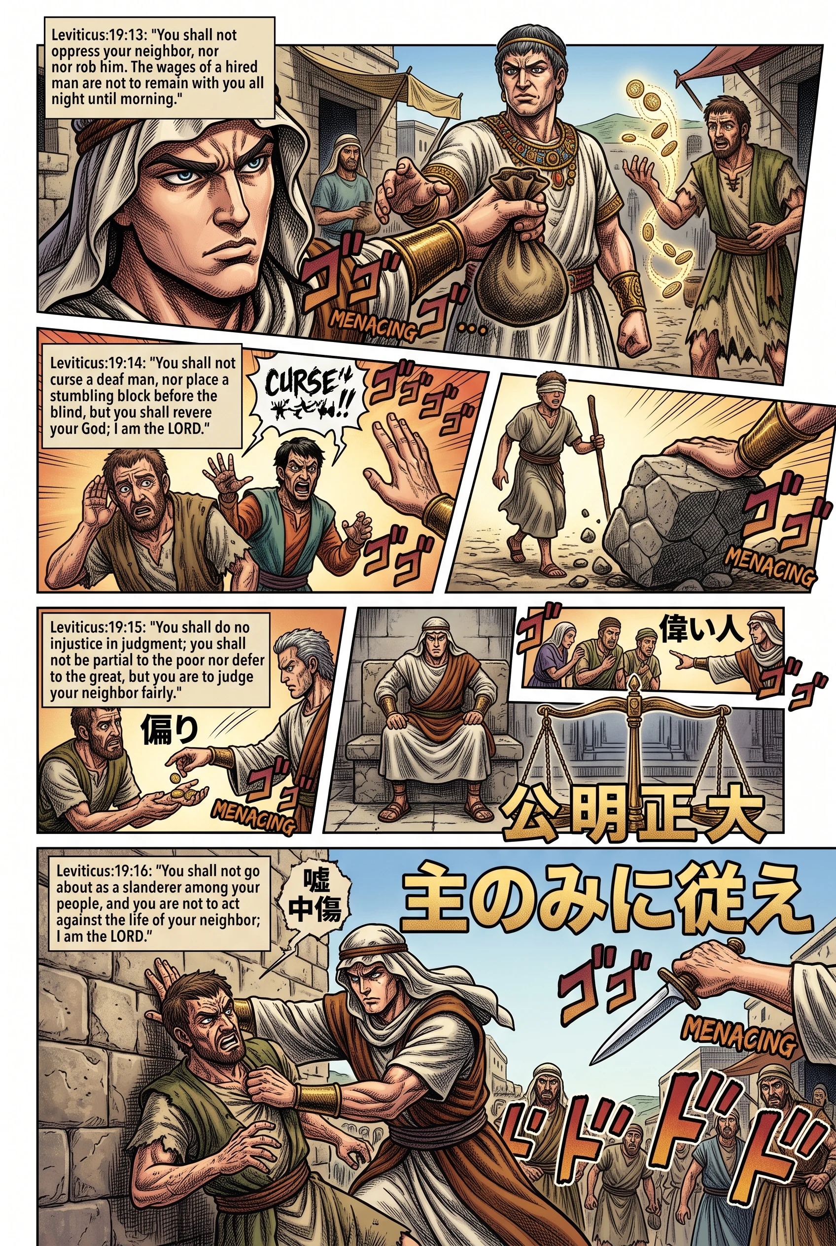 Leviticus 19 illustration: Do Not Oppress the Weak or Pervert Justice