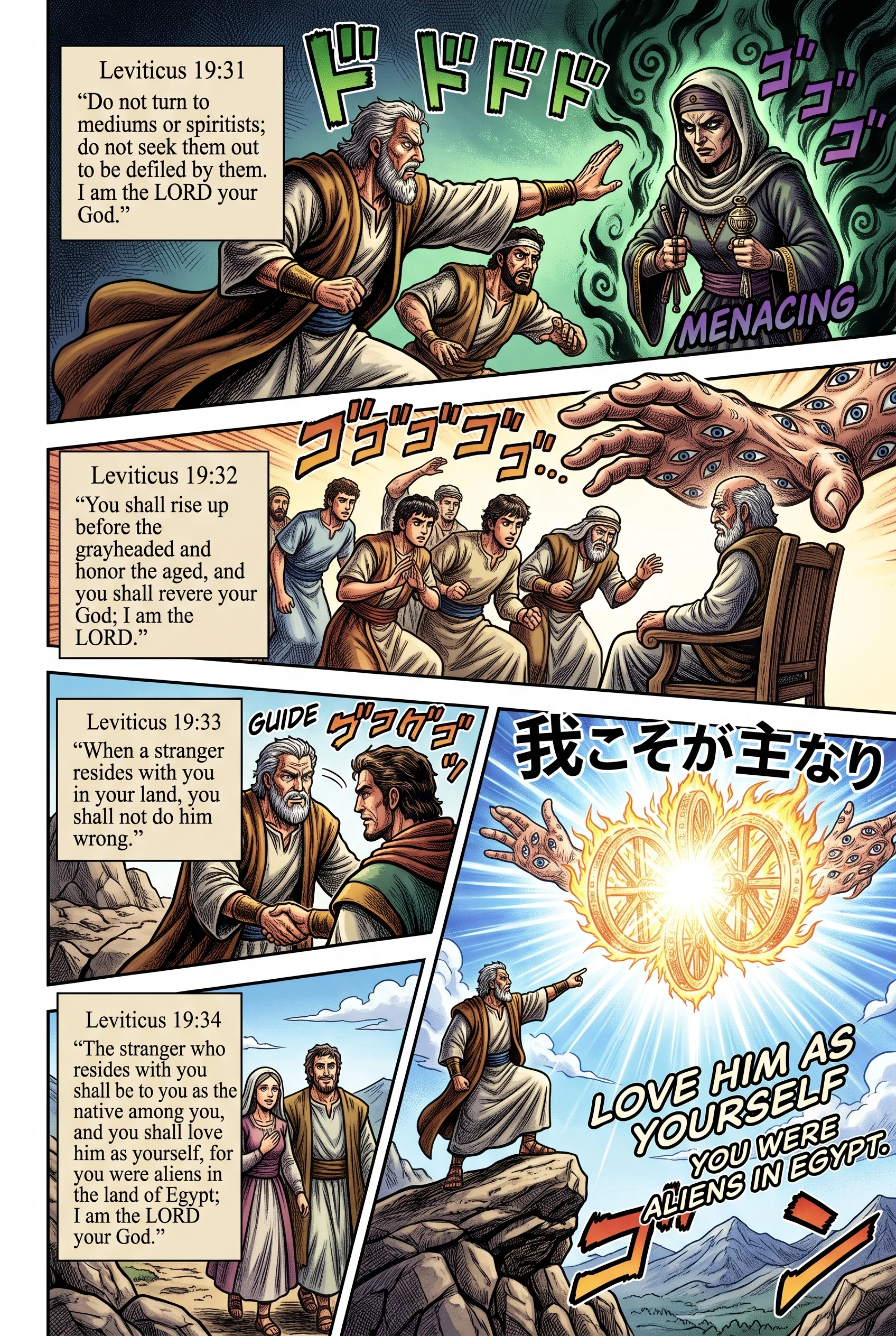 Leviticus 19 illustration: Honor the Aged and Love the Stranger