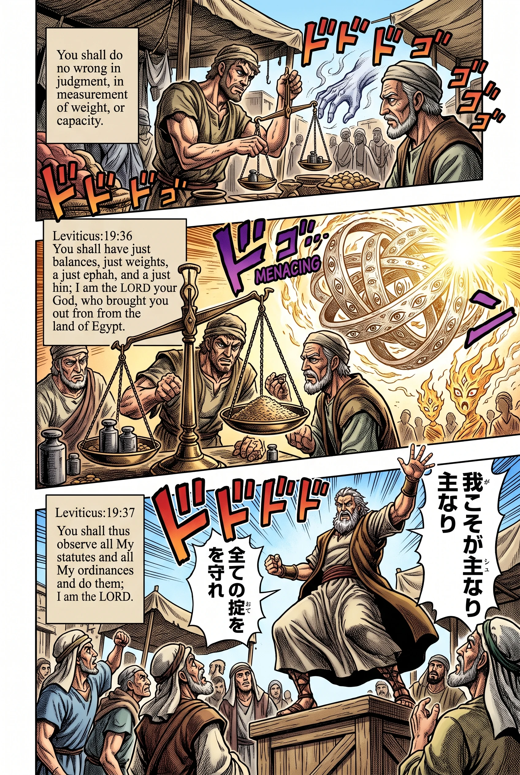 Leviticus 19 illustration: Just Weights and Measures Command Obedience