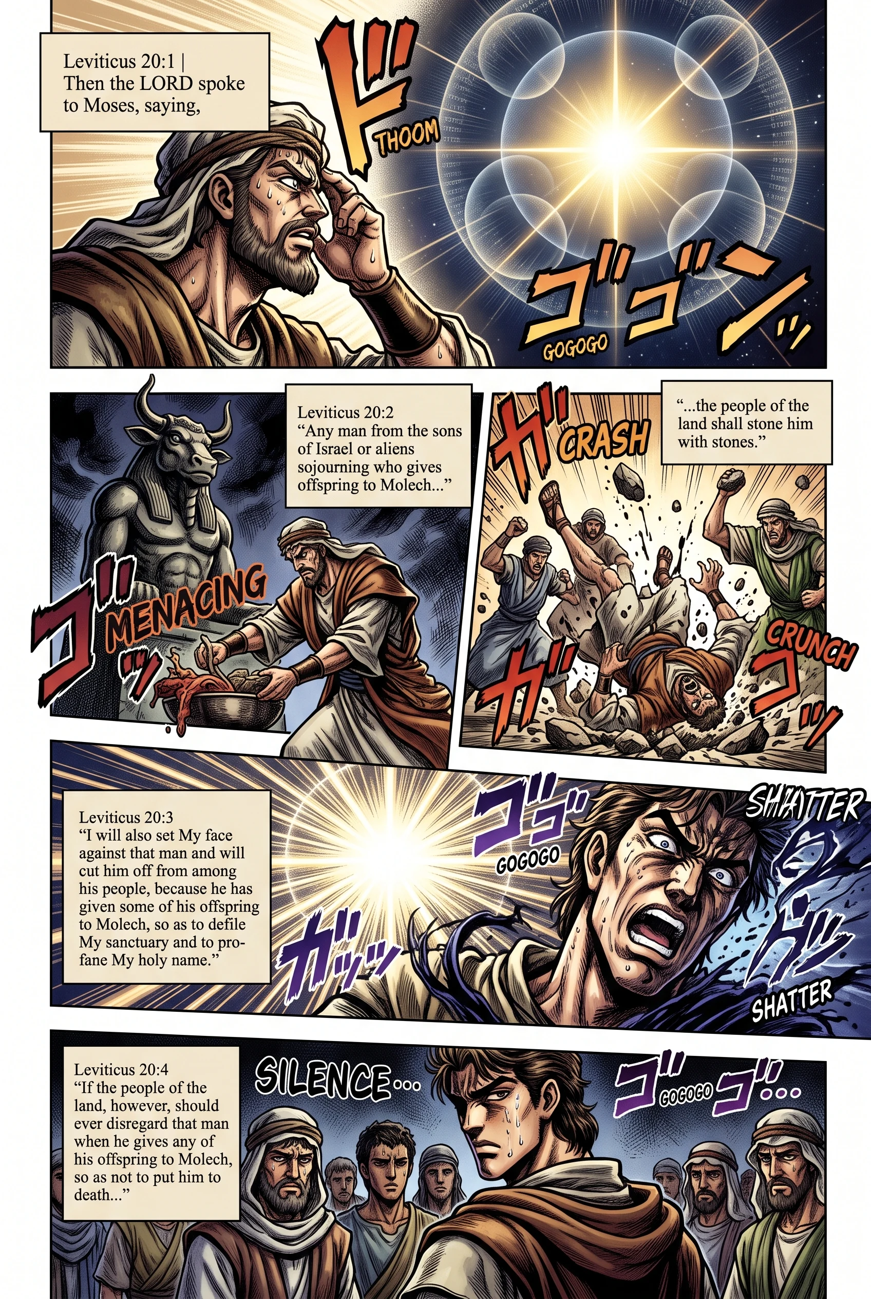 Leviticus 20 illustration: Molech Worshipers Must Be Stoned