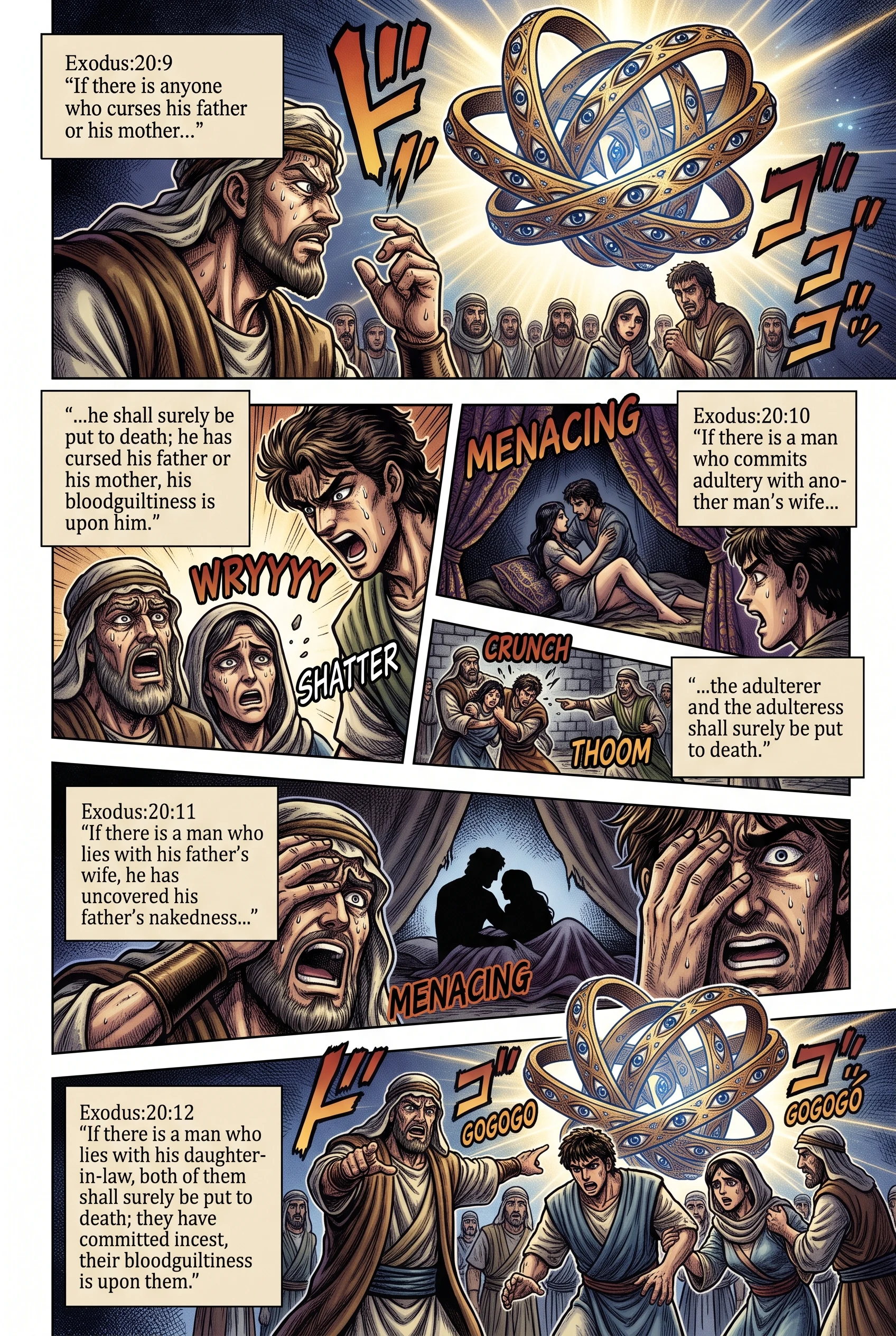 Leviticus 20 illustration: Death for Cursing Parents, Adultery, and Incest