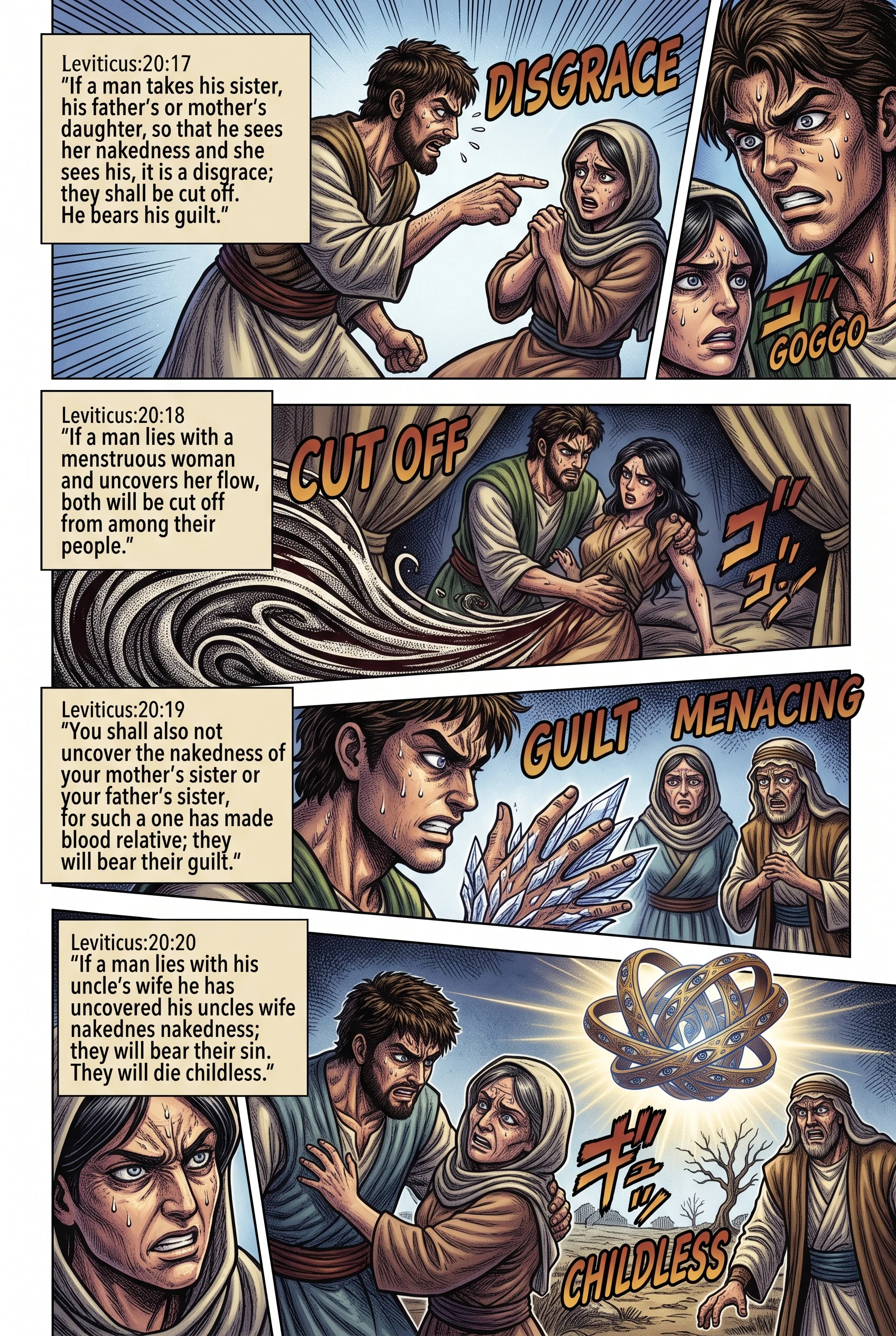 Leviticus 20 illustration: Incest with Sister, Aunt, or Uncle's Wife