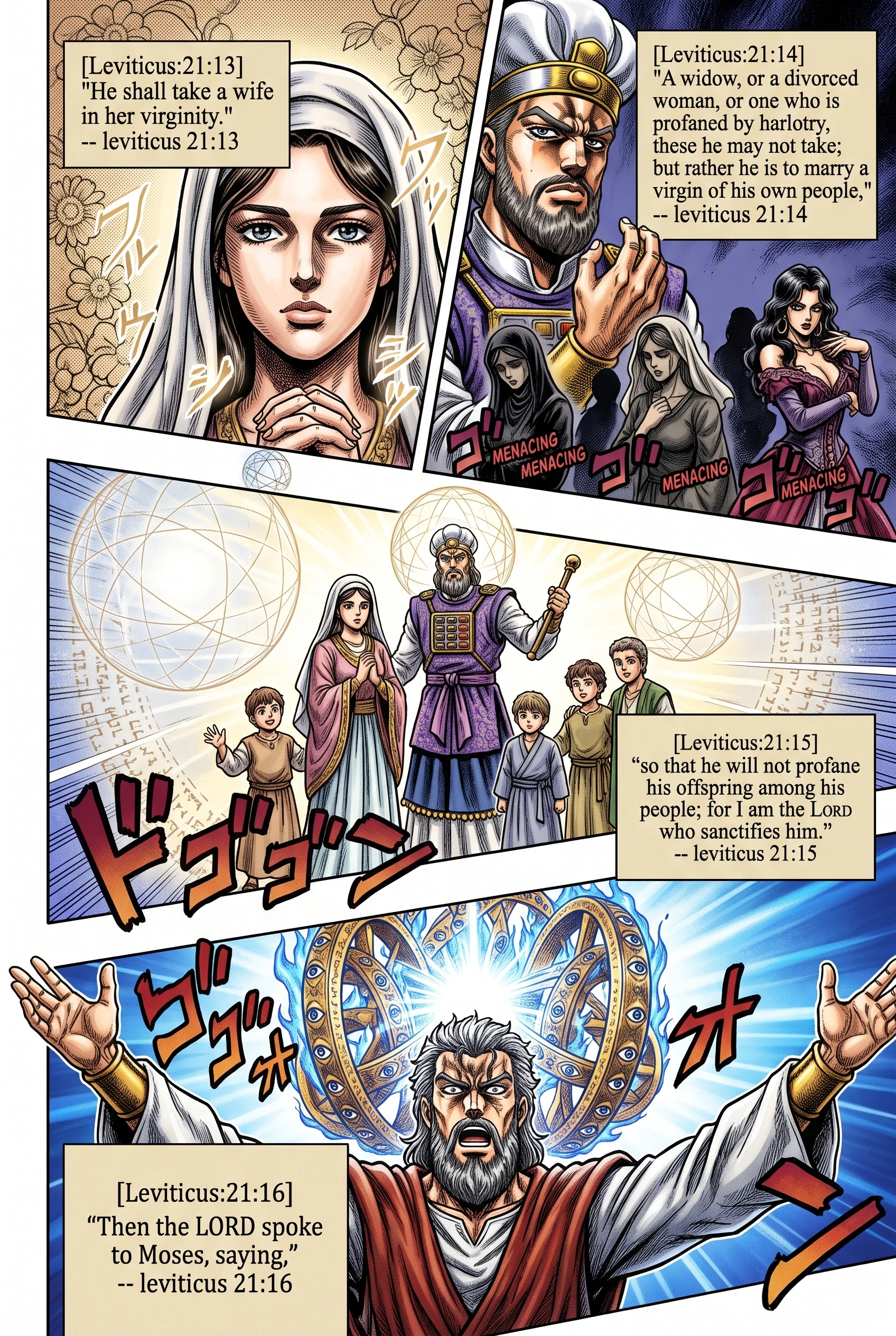 Leviticus 21 illustration: The High Priest Must Marry a Virgin of His Own People