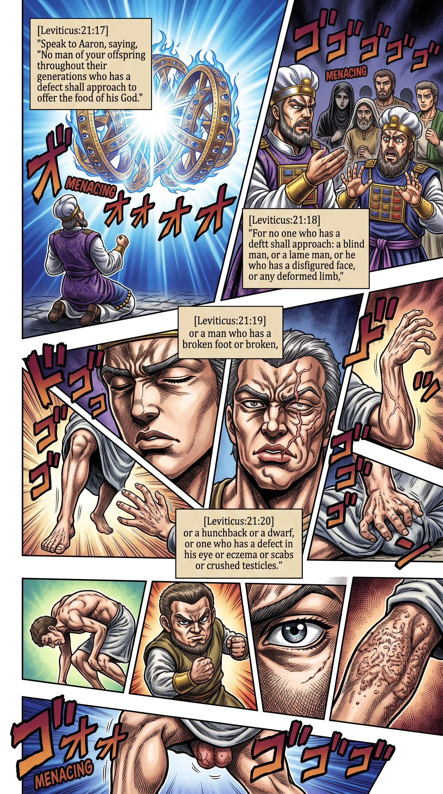 Leviticus 21 illustration: Priests with Physical Defects May Not Approach the Altar