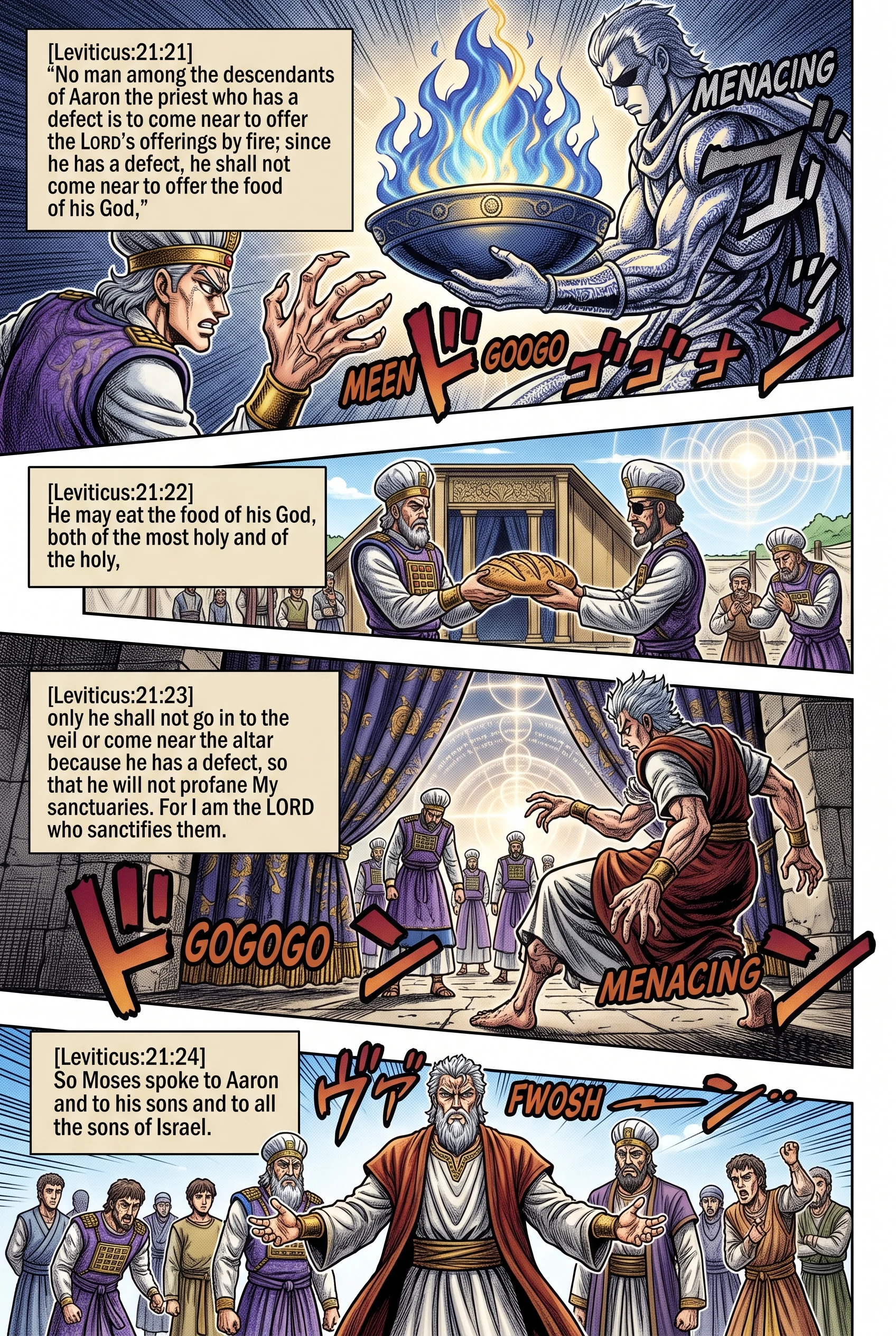 Leviticus 21 illustration: A Defect Bars the Altar, Not the Priestly Food