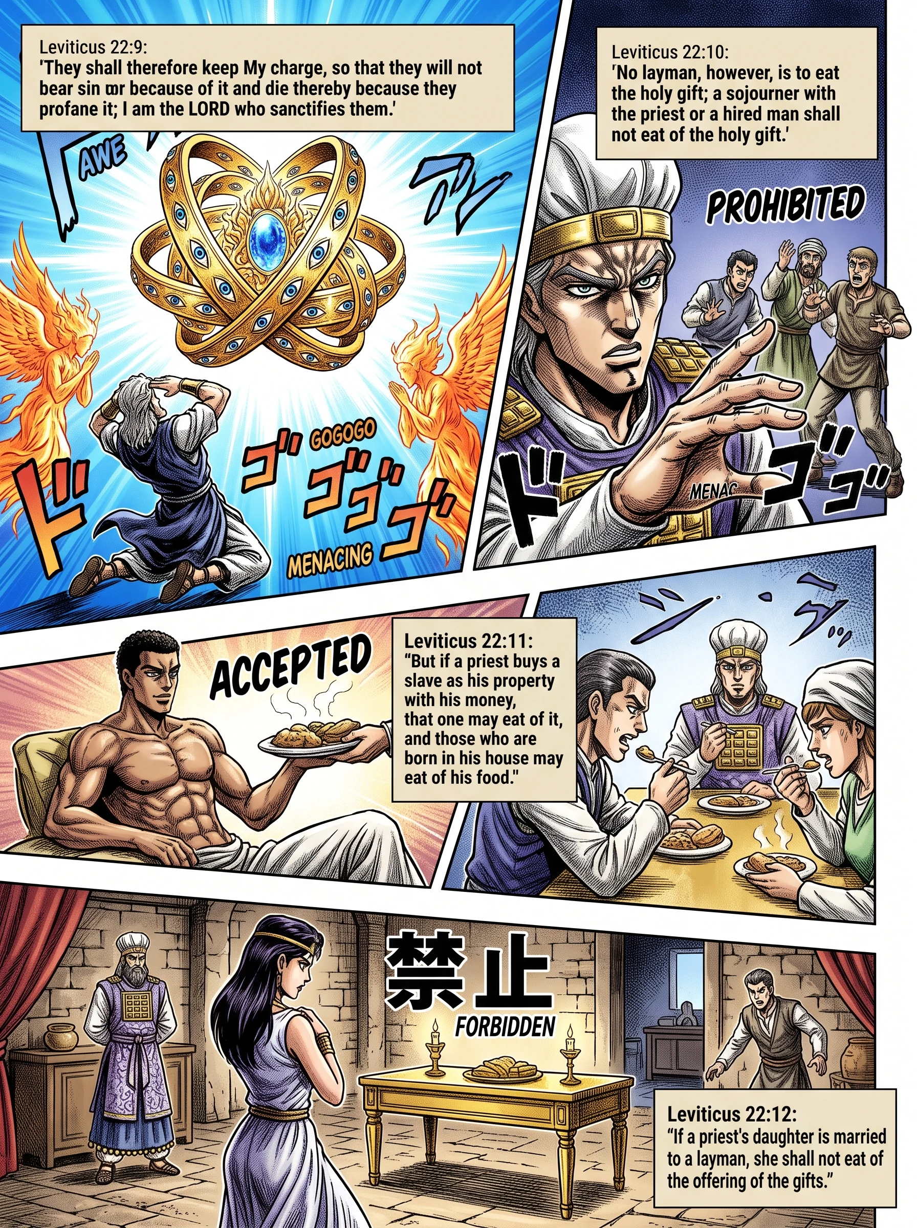 Leviticus 22 illustration: Who May and May Not Eat the Holy Gift