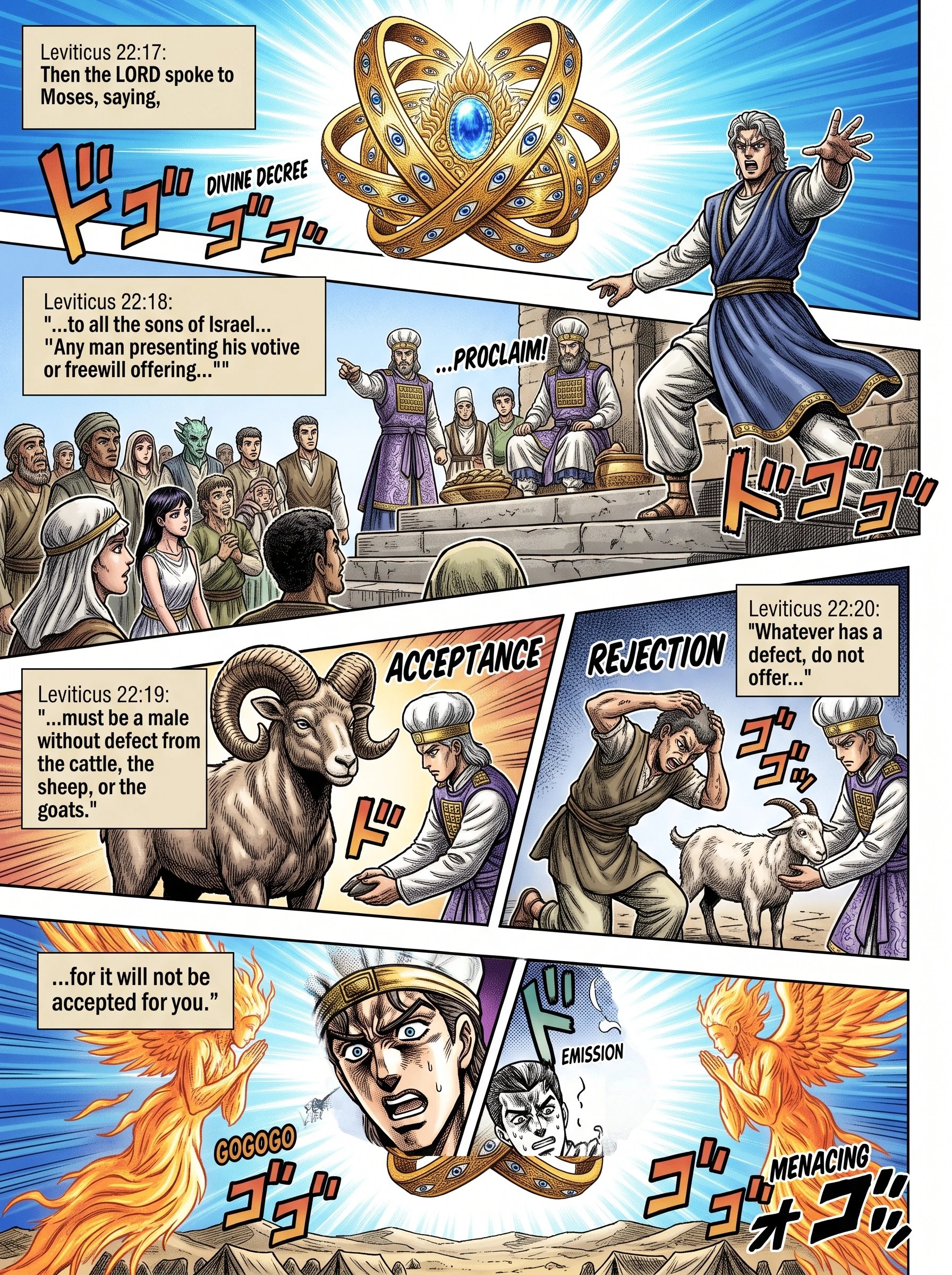 Leviticus 22 illustration: Only an Unblemished Male May Be Offered