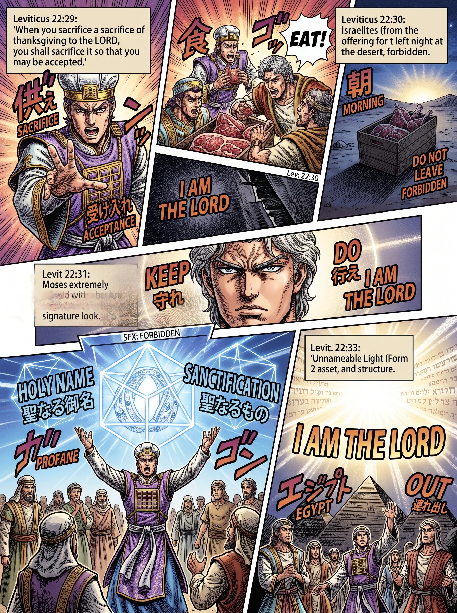 Leviticus 22 illustration: The Thanksgiving Offering and Keeping the Lord's Name Holy