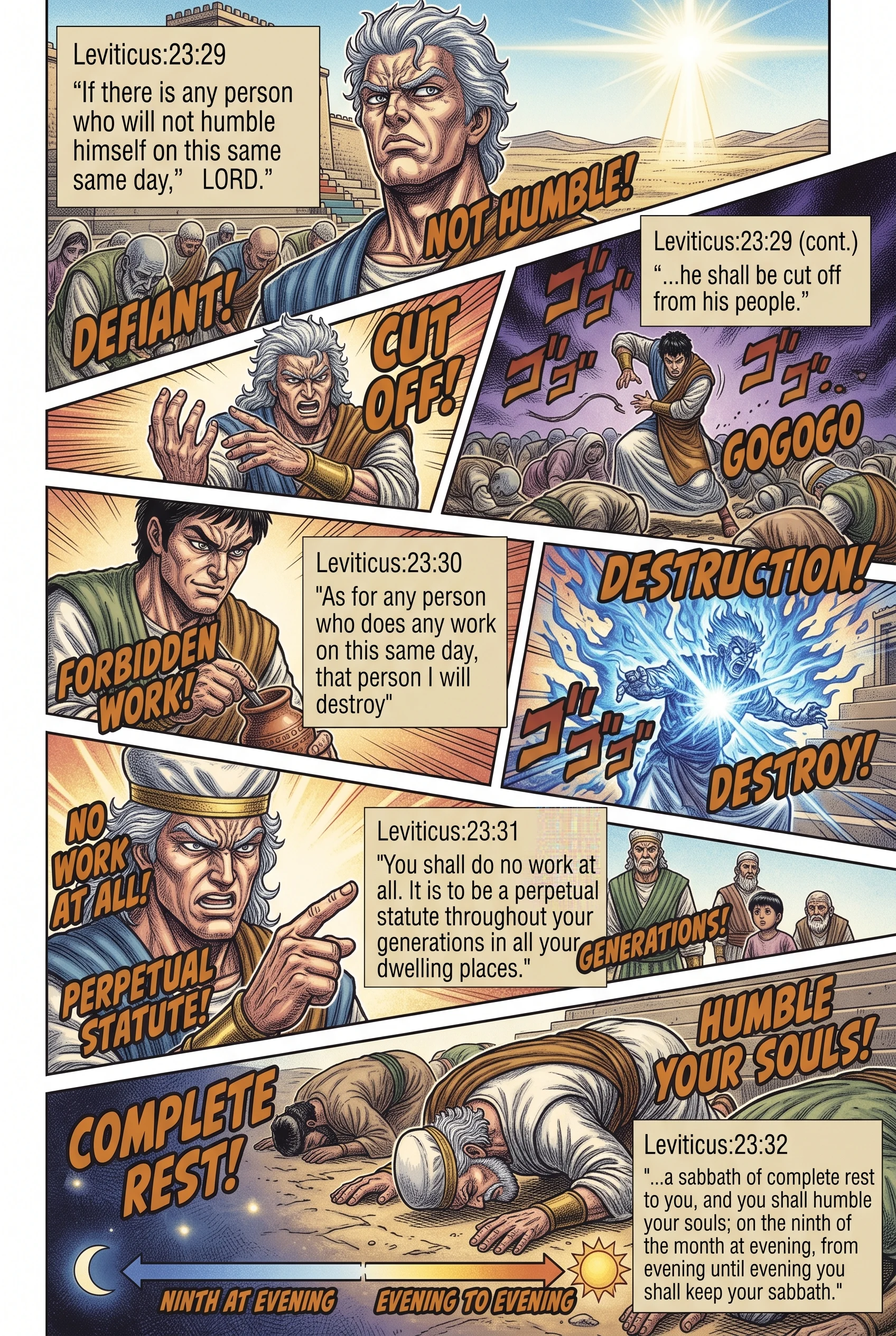 Leviticus 23 illustration: The Penalty for Ignoring the Day of Atonement