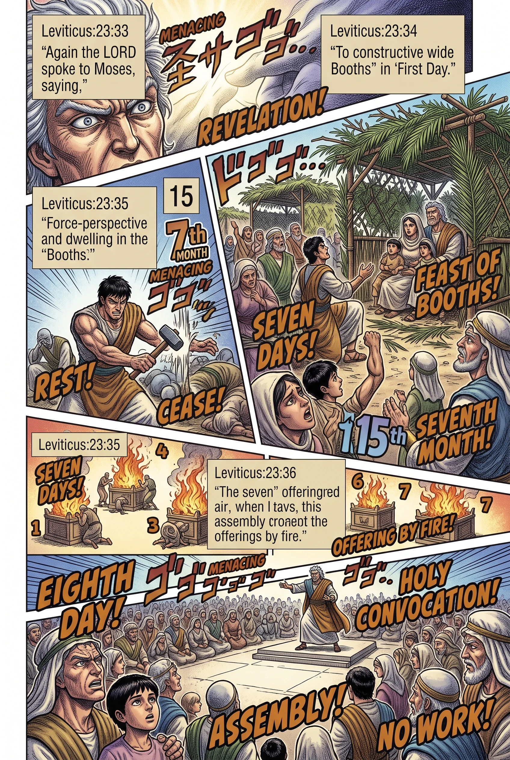 Leviticus 23 illustration: The Feast of Booths Begins
