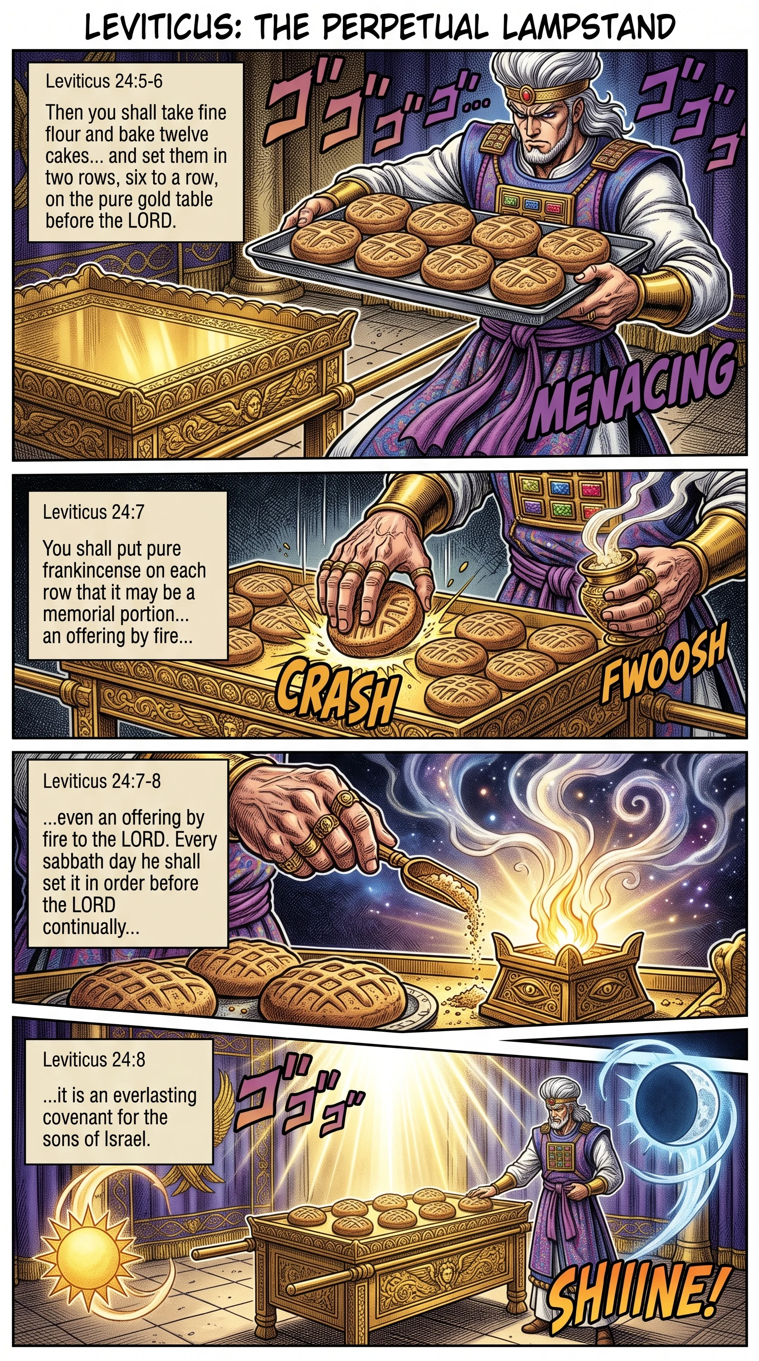 Leviticus 24 illustration: Setting the Bread of the Presence