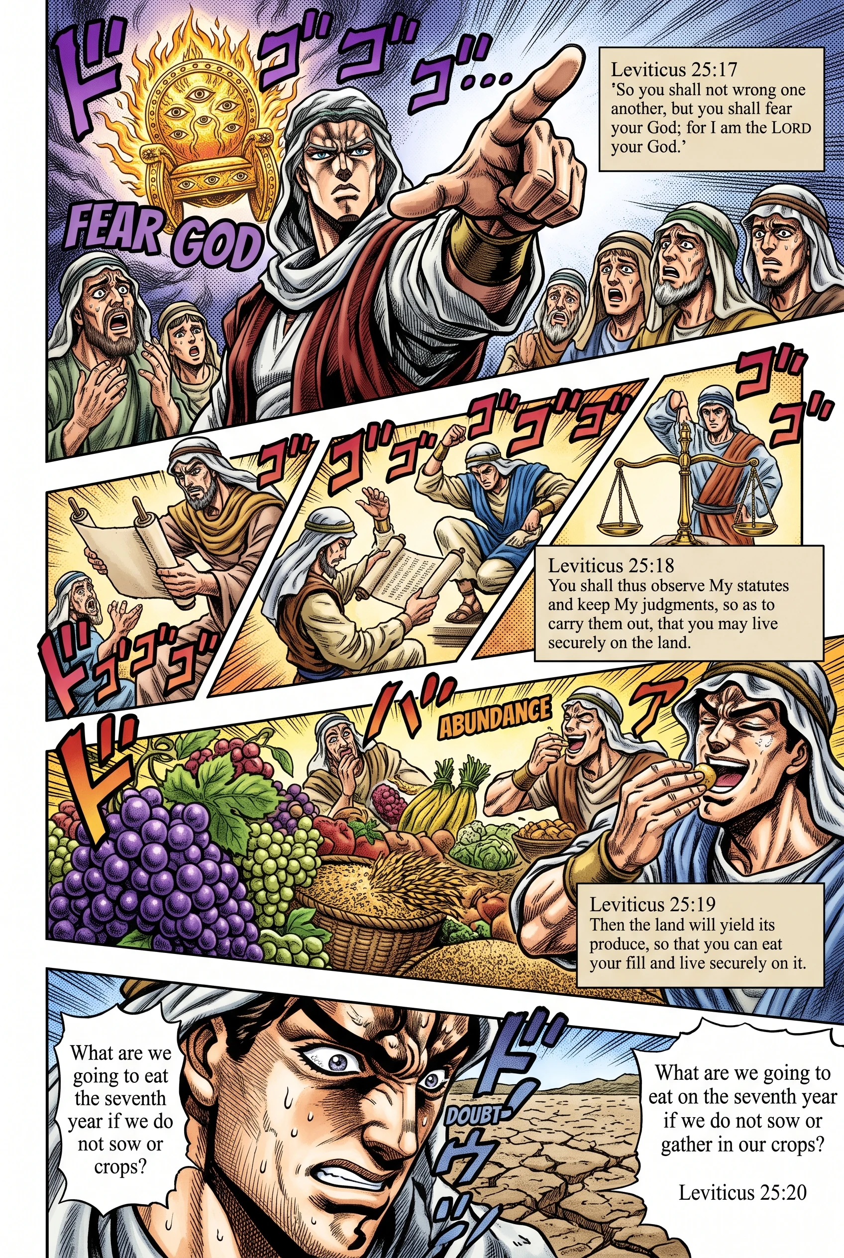 Leviticus 25 illustration: Do Not Wrong One Another; Trust for the Sixth Year