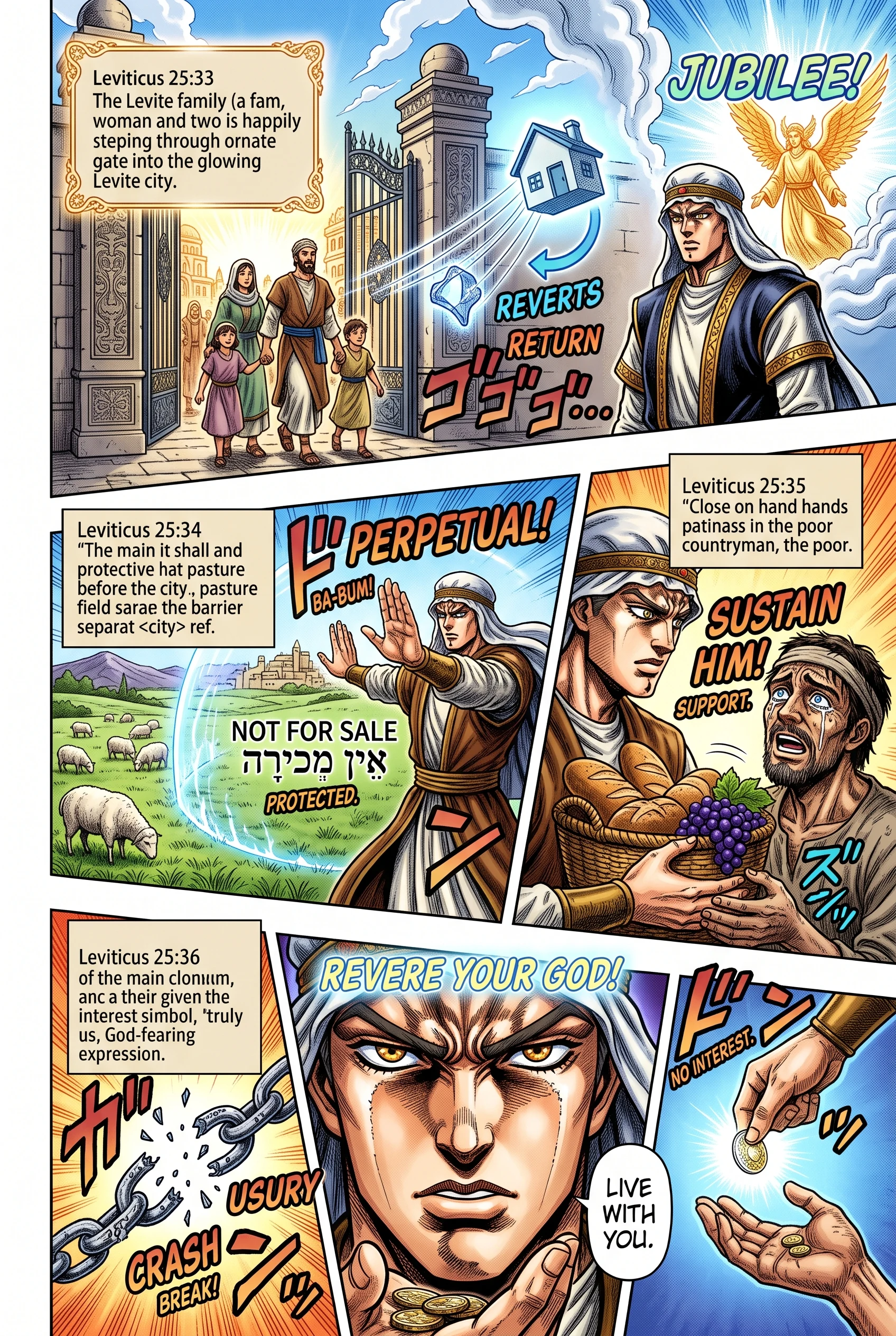 Leviticus 25 illustration: Levite Property Rights; Support Your Poor Kinsman Without Interest
