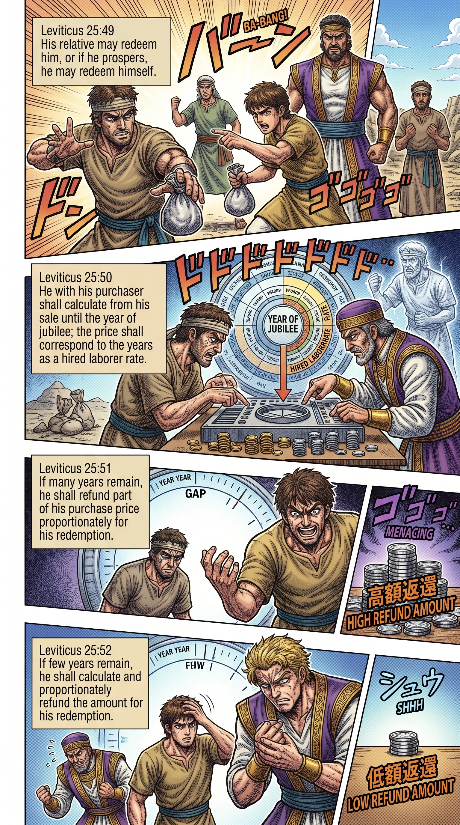 Leviticus 25 illustration: Redemption by a Relative, Priced by Years to Jubilee