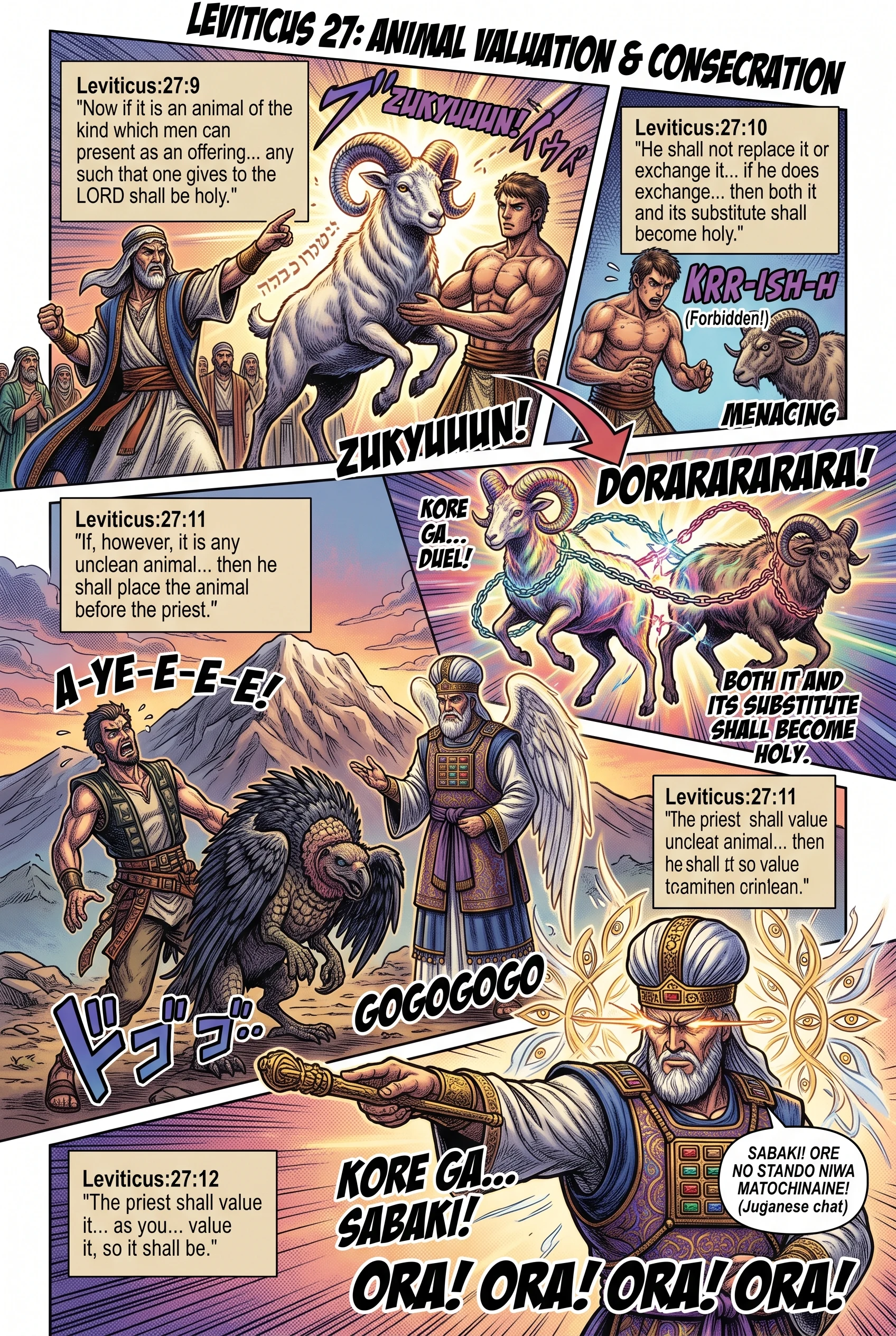 Leviticus 27 illustration: Valuing Animals Given as Offerings, Clean or Unclean