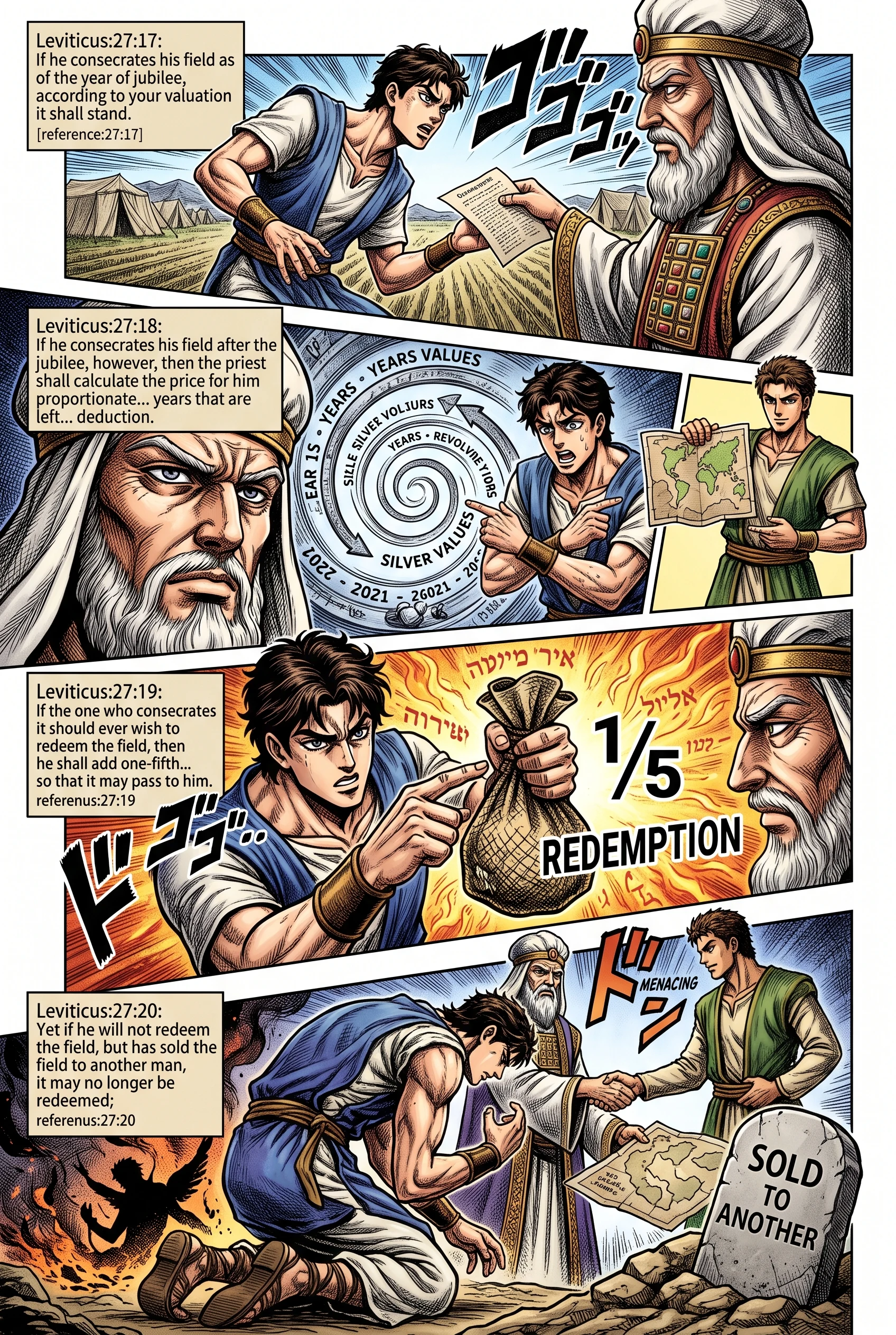 Leviticus 27 illustration: Valuing a Field by Years Remaining Until Jubilee