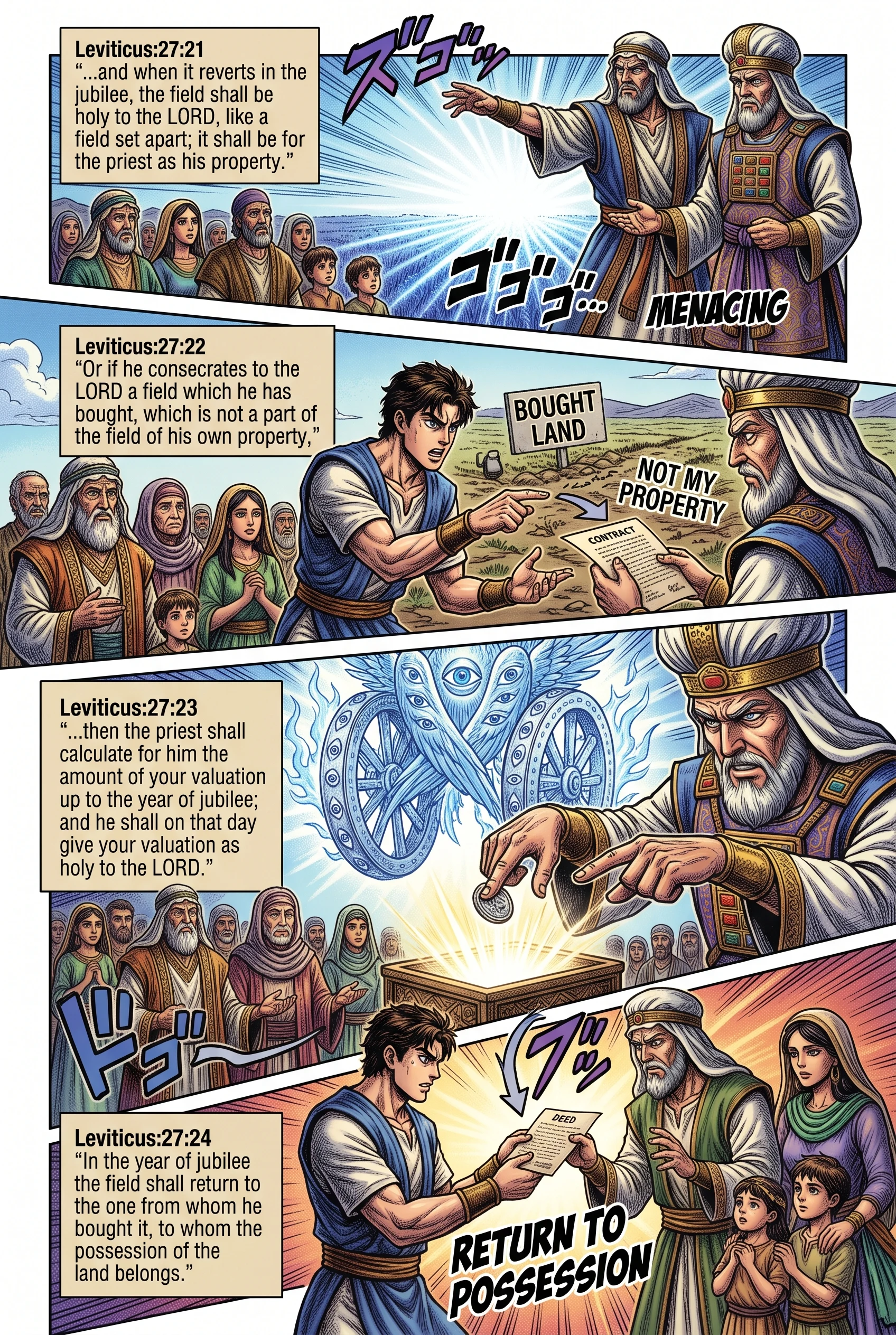 Leviticus 27 illustration: The Field Reverts to Its Owner in the Jubilee