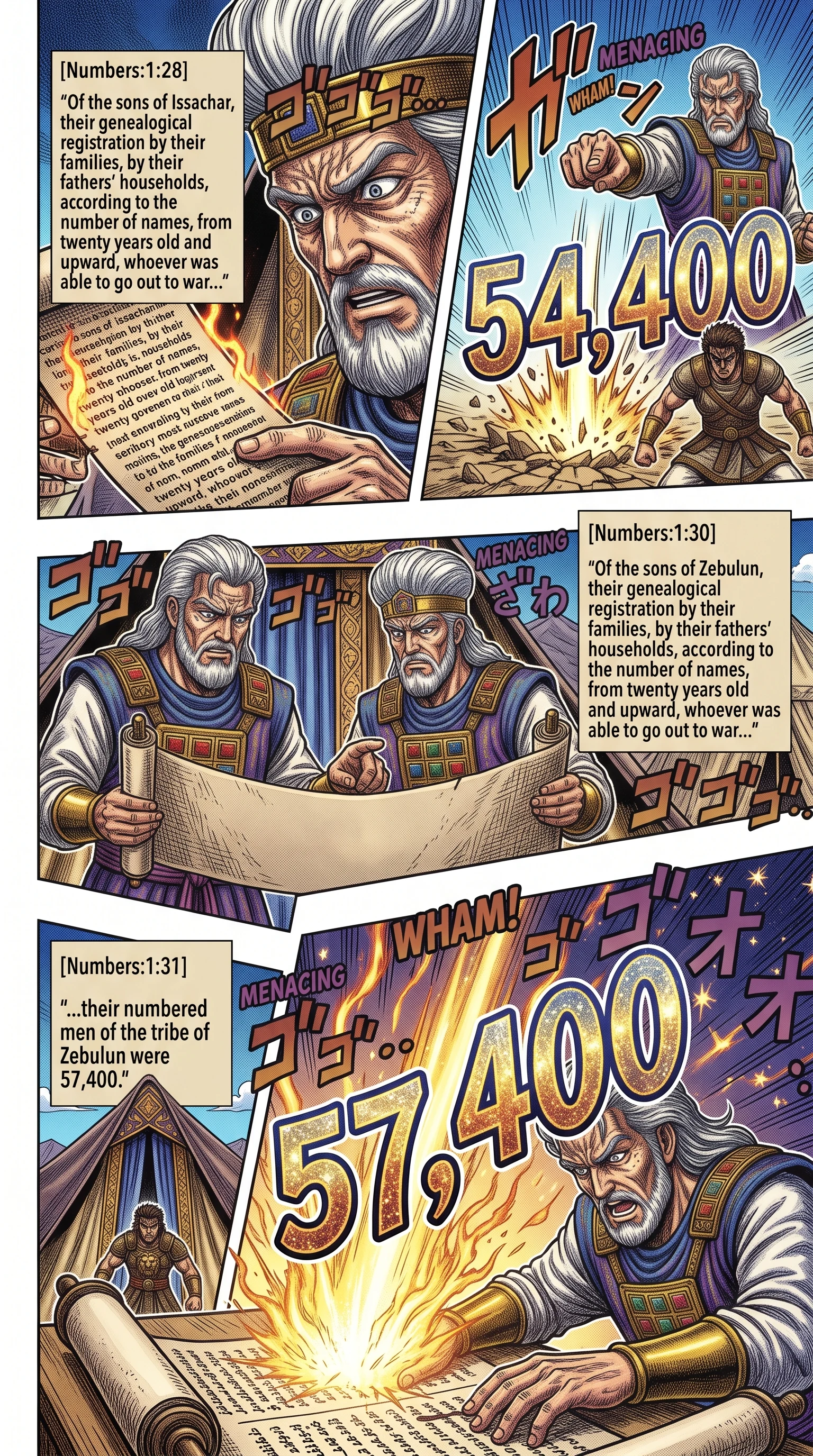 Numbers 1 illustration: Numbering Issachar and Zebulun