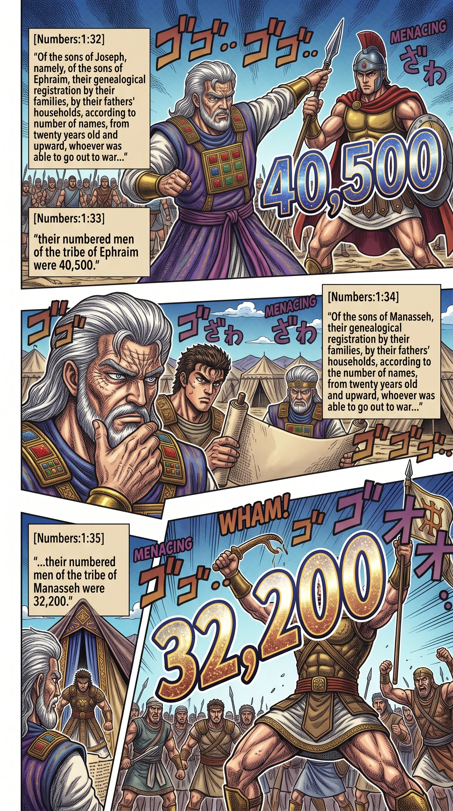 Numbers 1 illustration: Numbering Ephraim and Manasseh