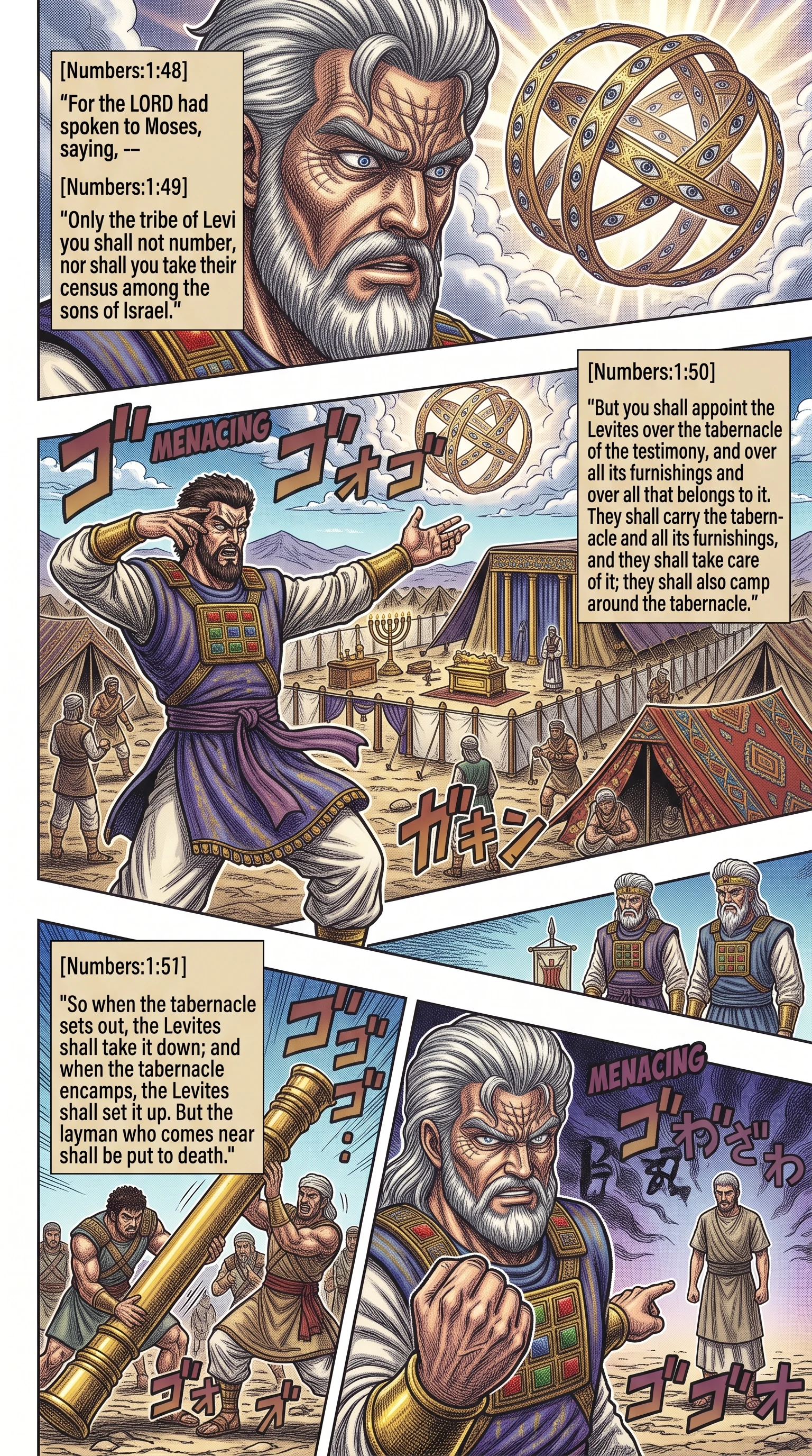 Numbers 1 illustration: The Levites Appointed Over the Tabernacle