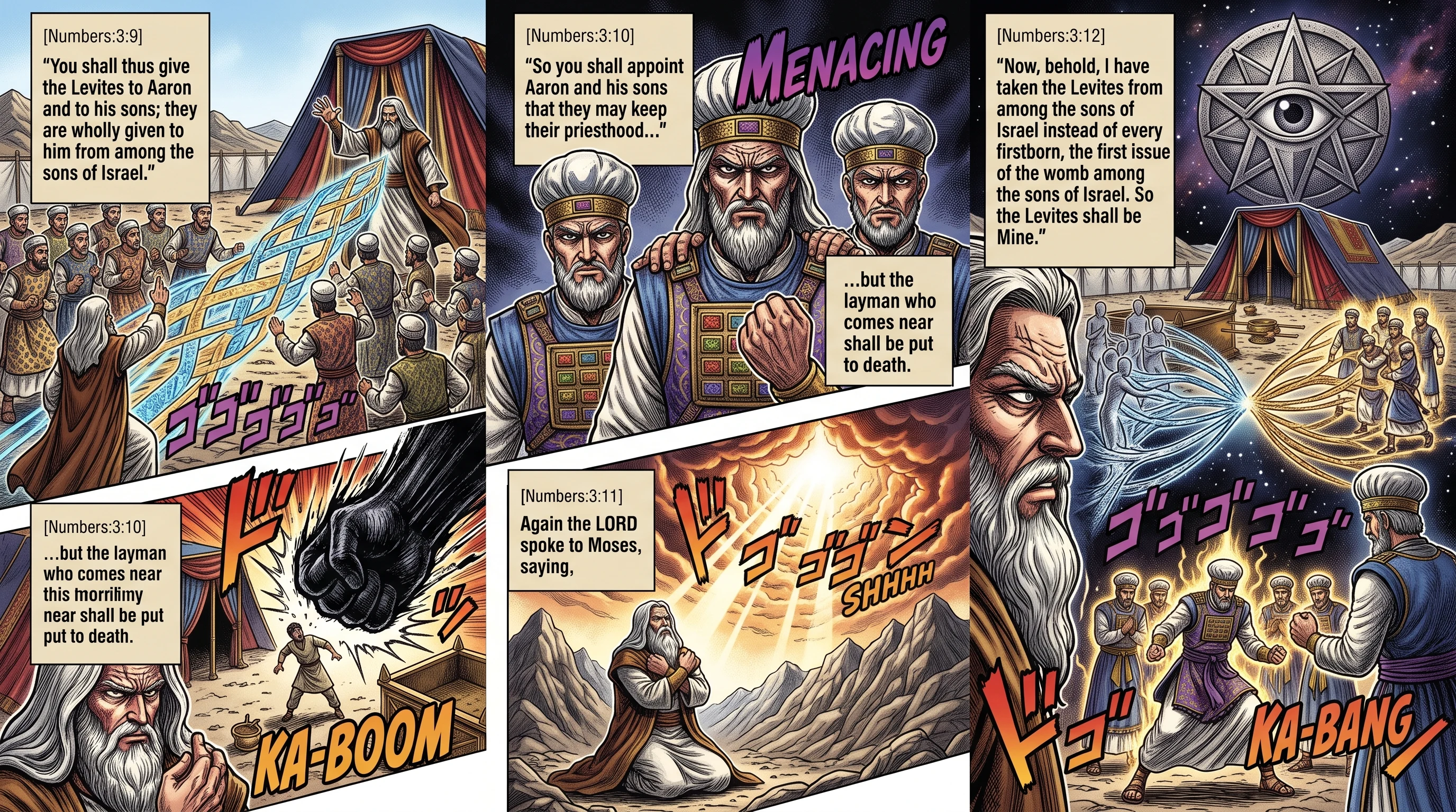 Numbers 3 illustration: The Levites Wholly Given; Taken Instead of the Firstborn