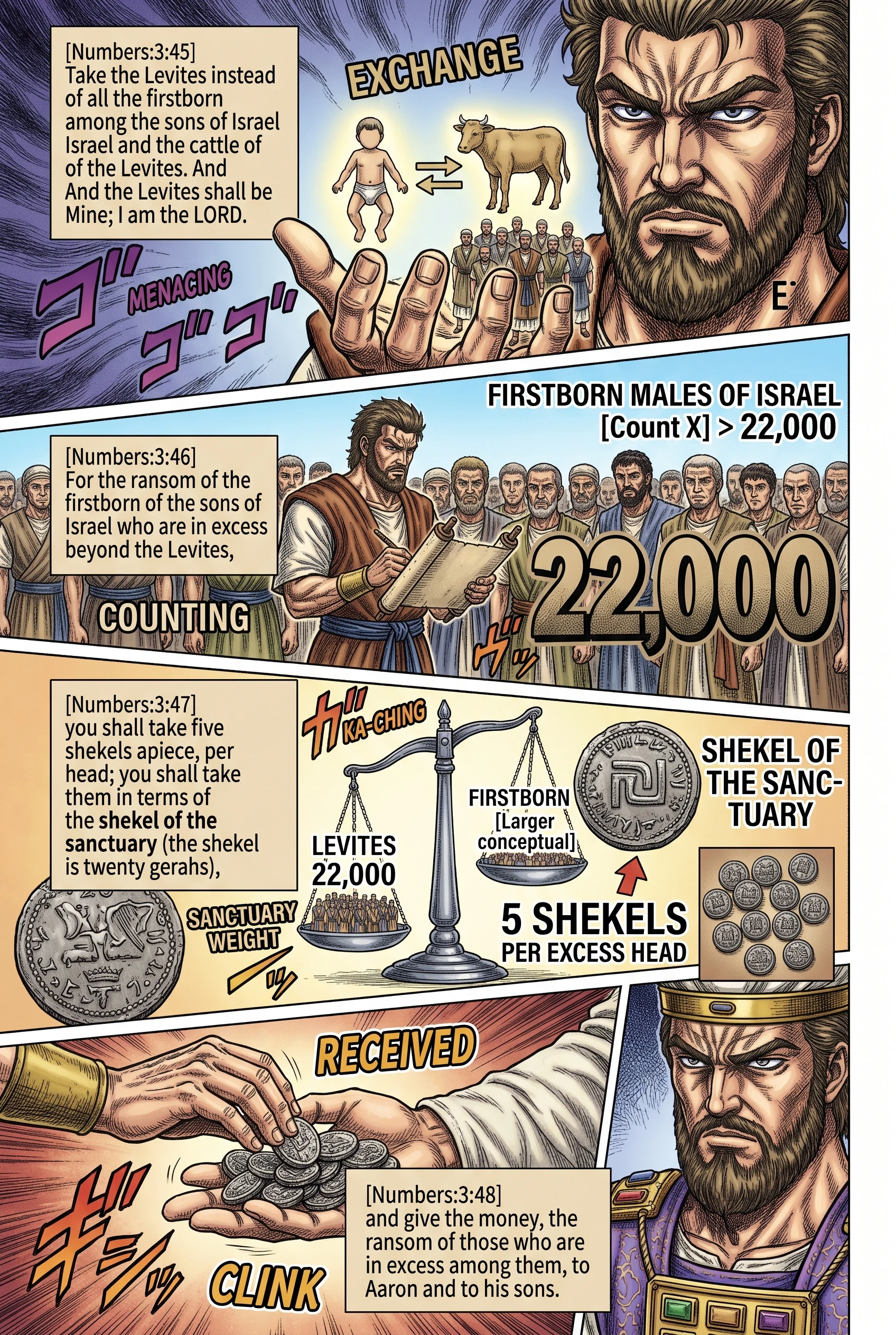 Numbers 3 illustration: The Levites Taken Instead of the Firstborn