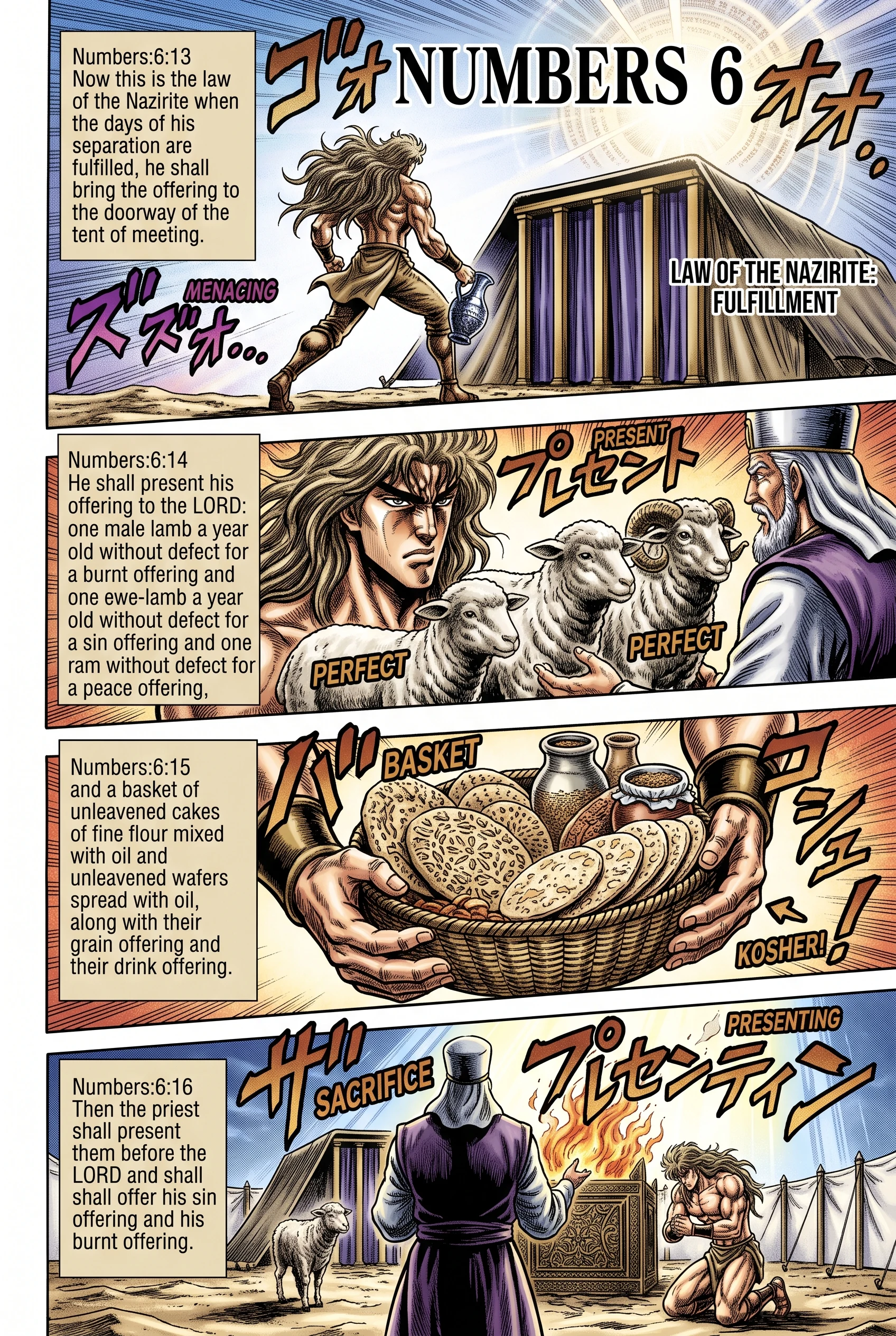 Numbers 6 illustration: Offerings When the Nazirite Vow Ends