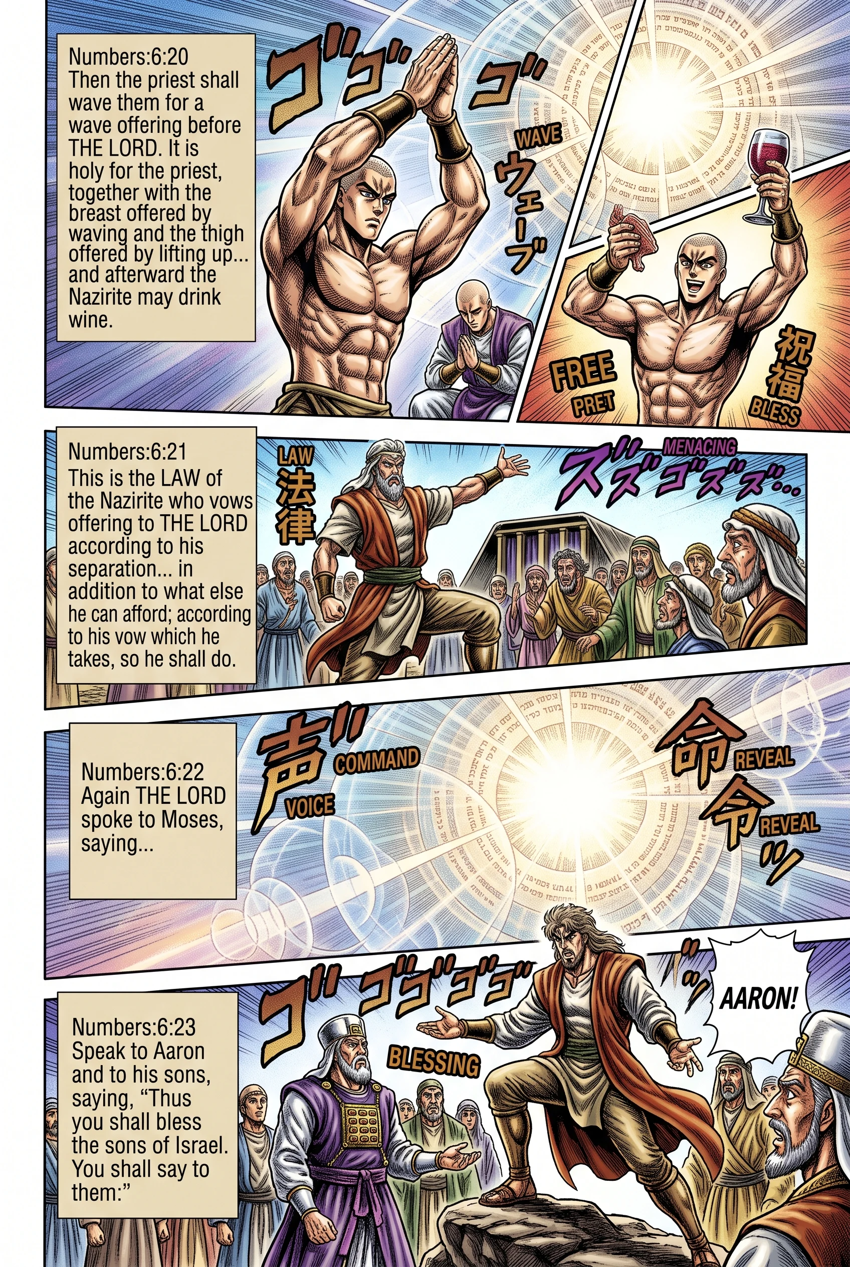 Numbers 6 illustration: Wave Offering and Command to Bless Israel