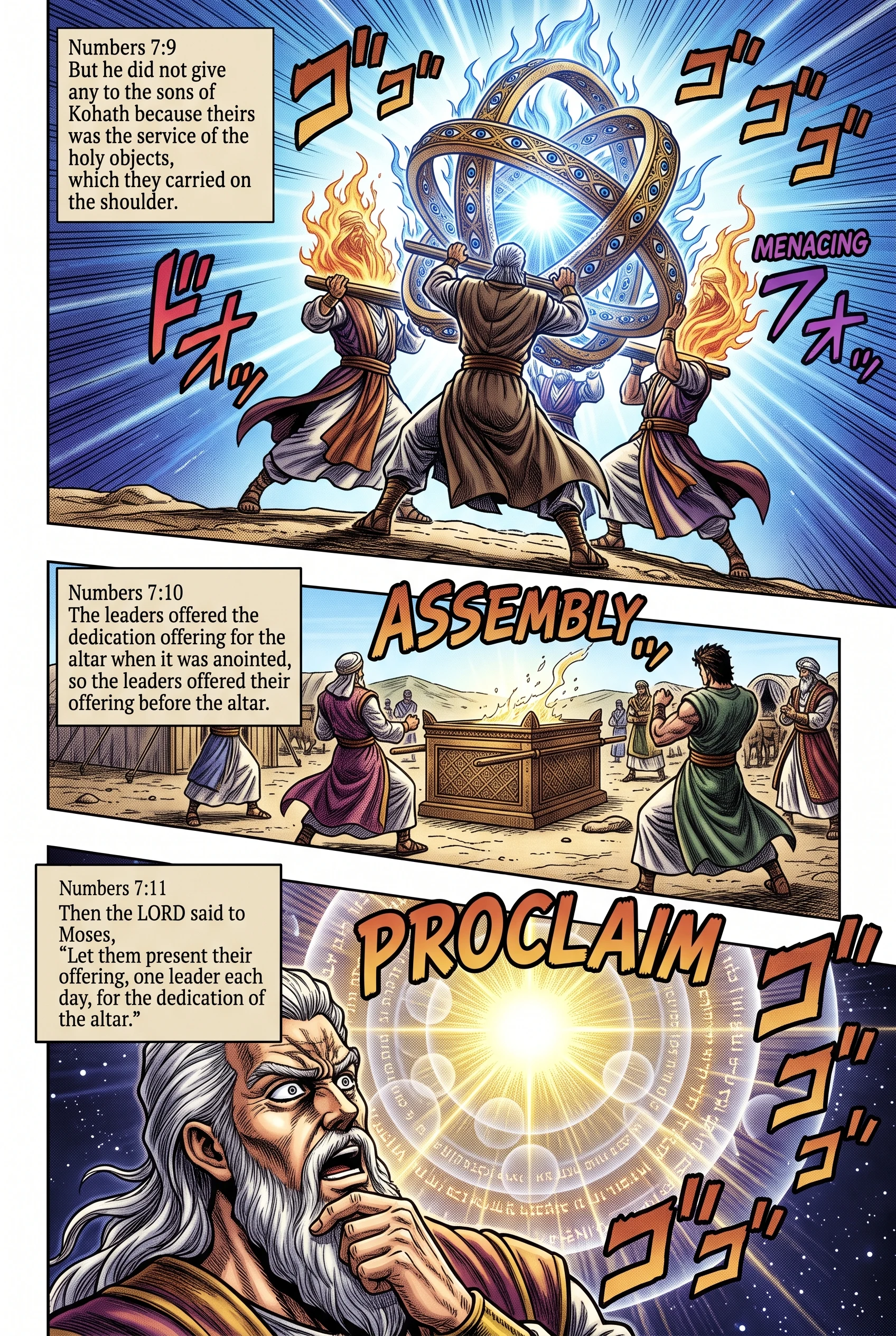 Numbers 7 illustration: The Lord Commands Daily Altar Offerings