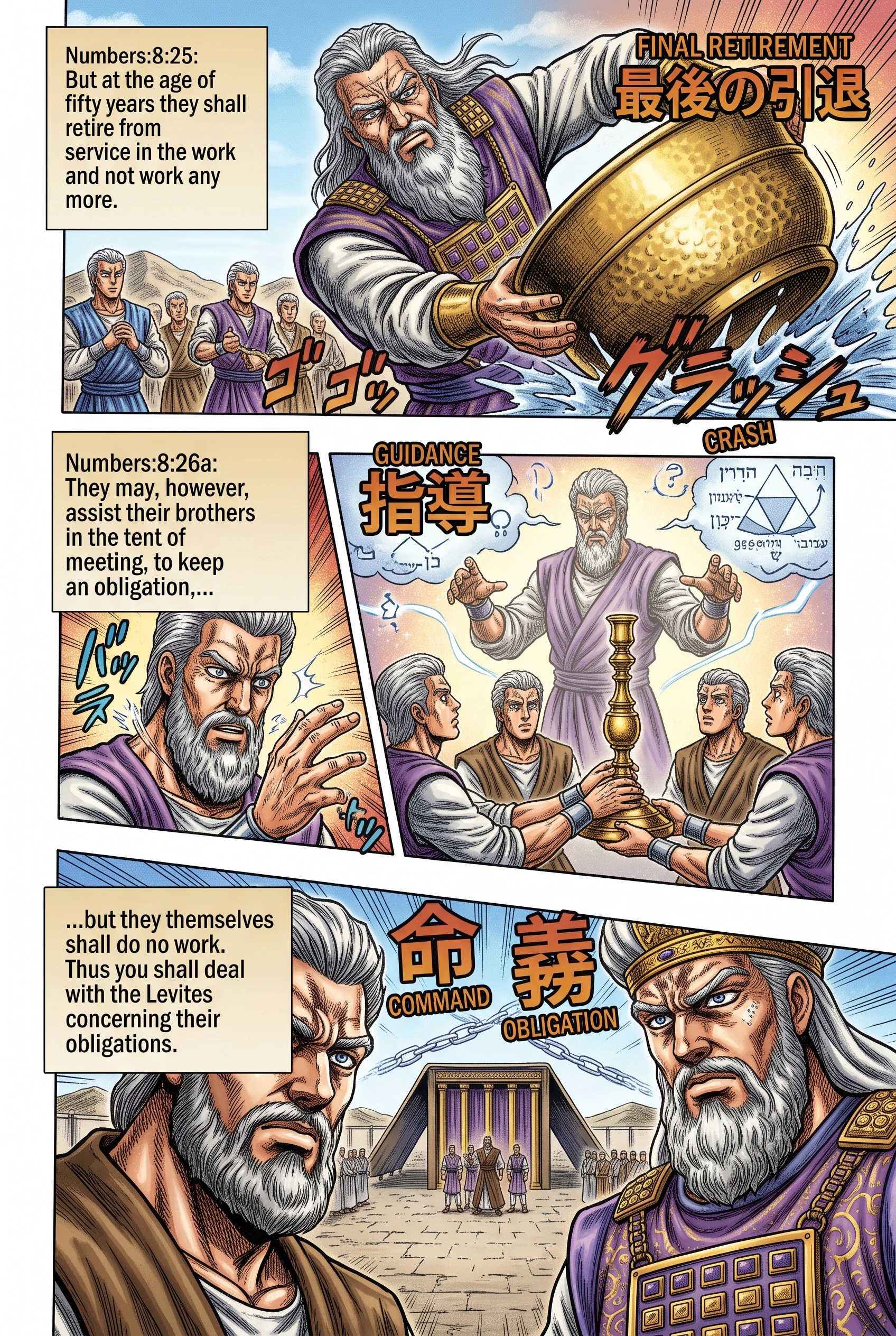 Numbers 8 illustration: Retirement Rules for the Levites