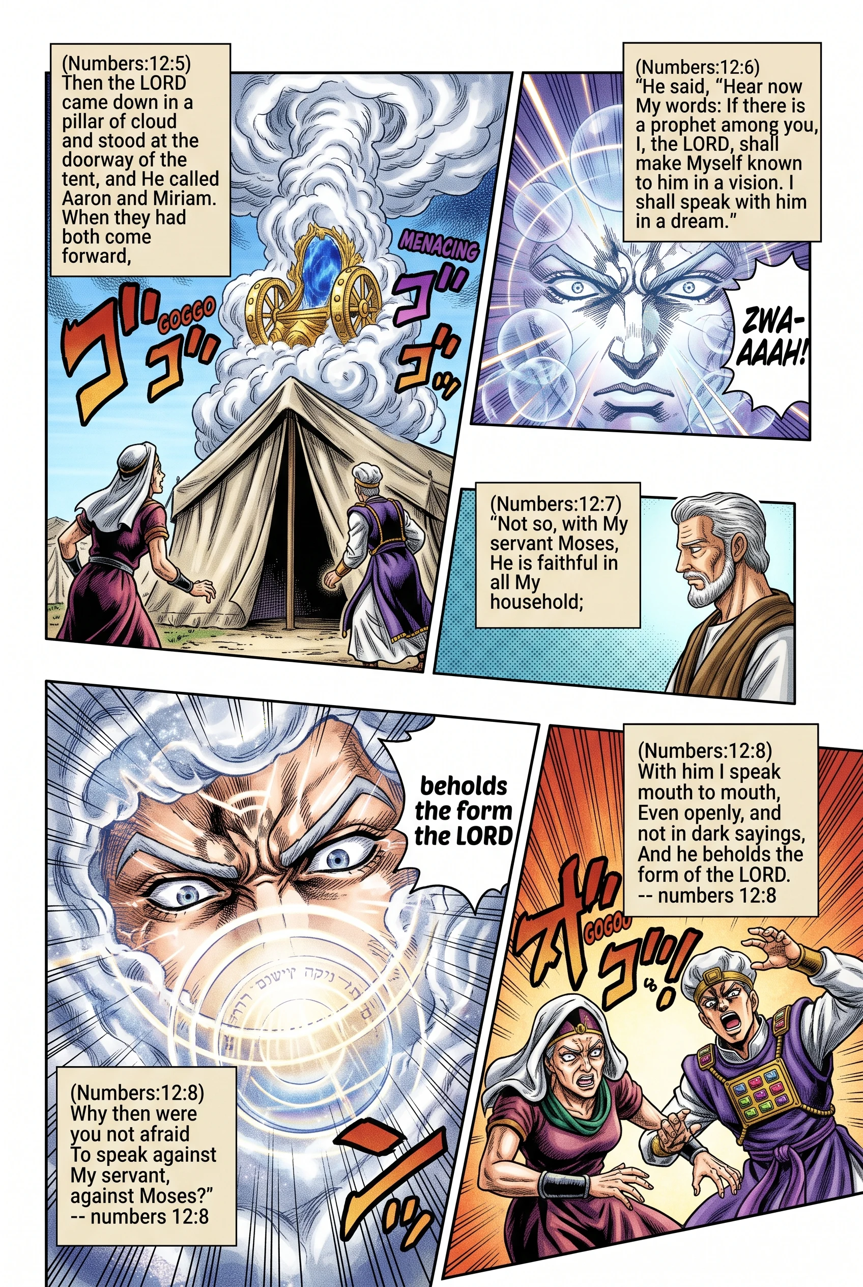Numbers 12 illustration: The Lord Defends Moses' Unique Position