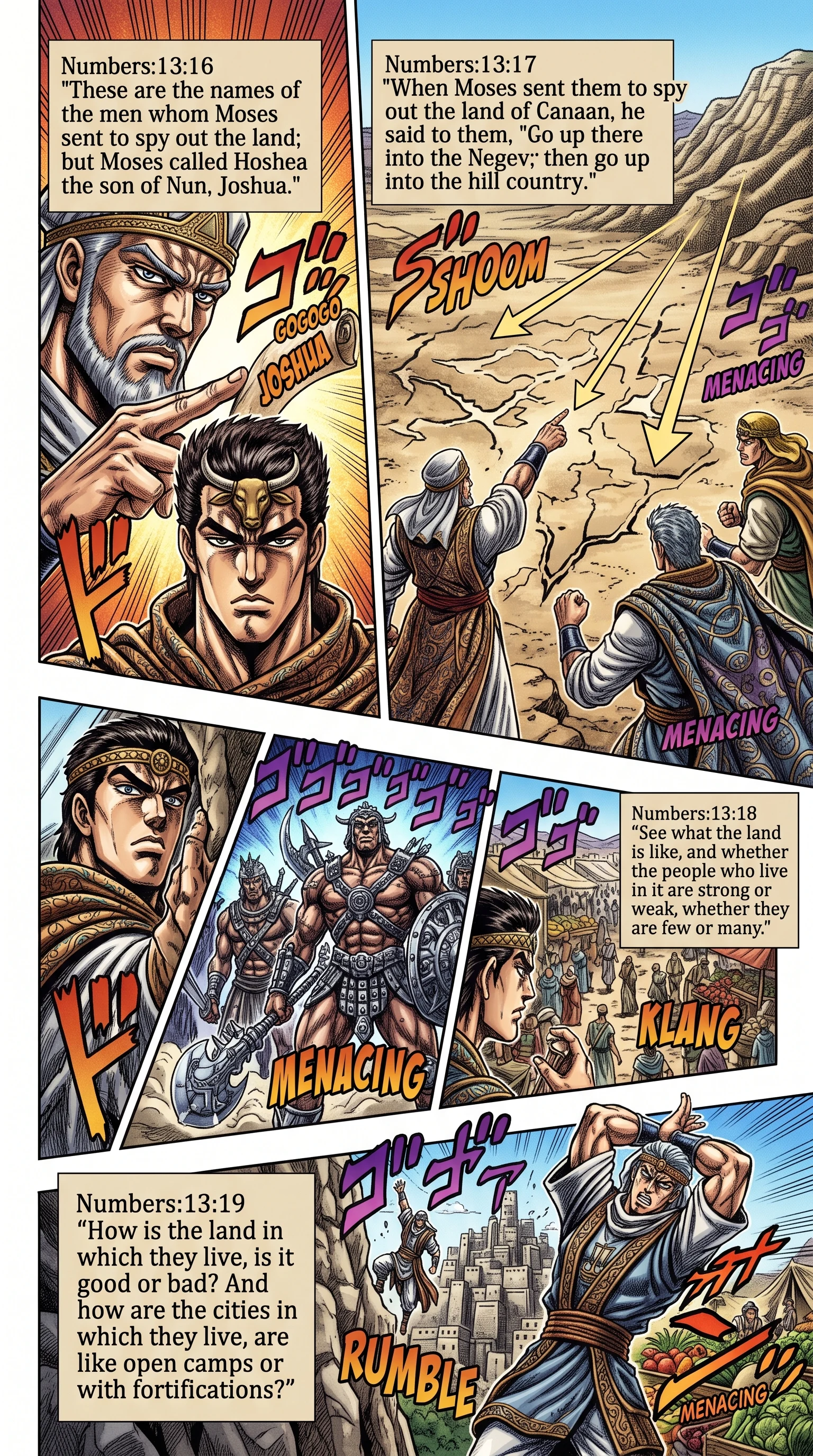 Numbers 13 illustration: Moses Instructs Spies Concerning the Land