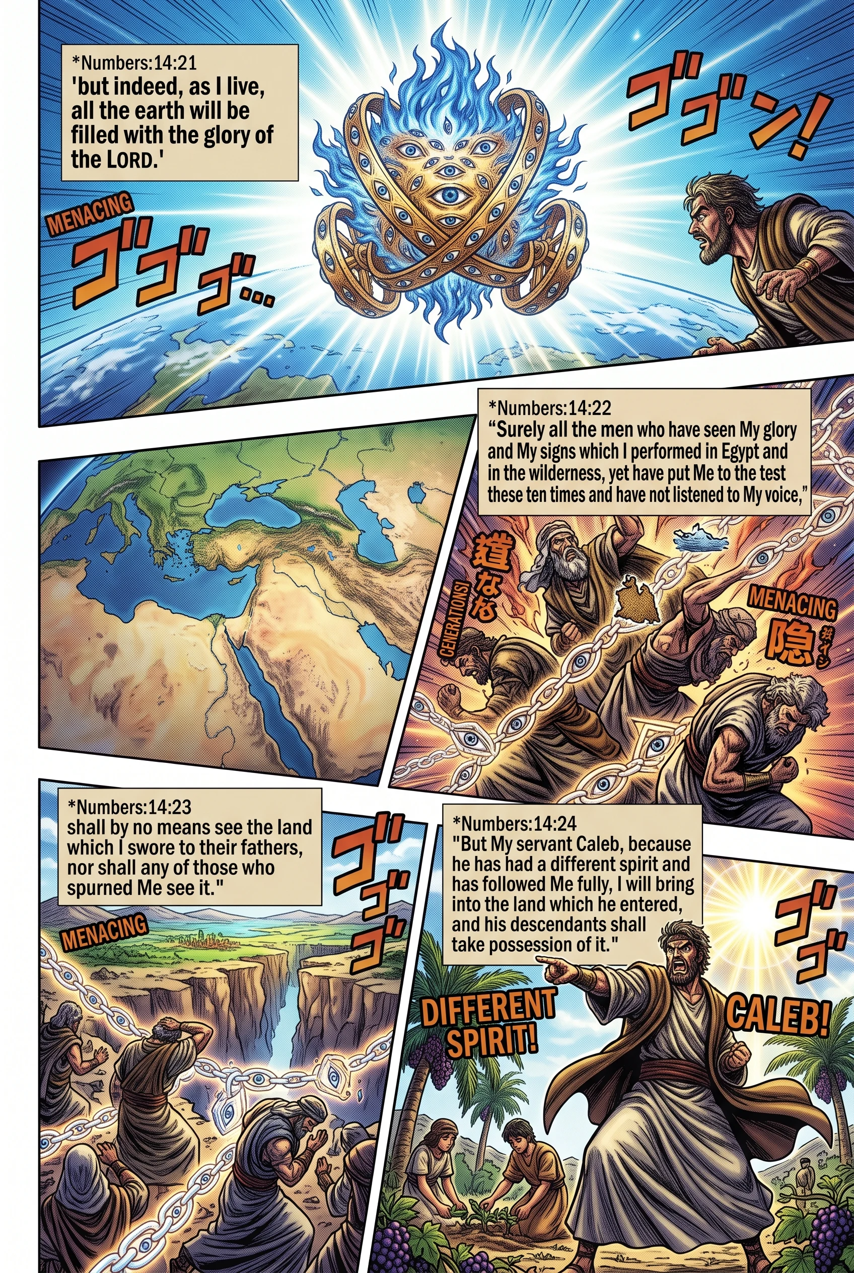 Numbers 14 illustration: The Lord Promises Caleb Will Inherit